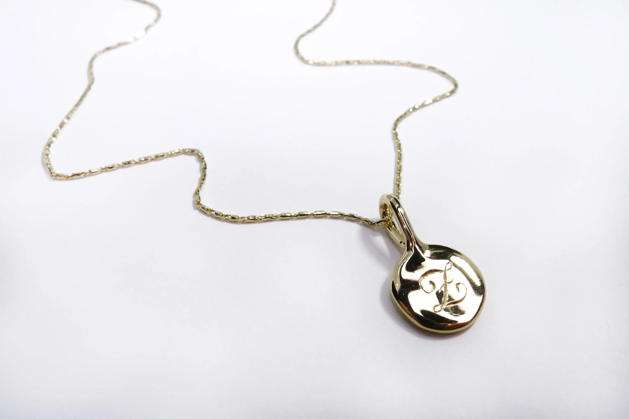 Talisman Fine Jewelry Alex Engravable Amulet Necklace in 14k Recycled Gold