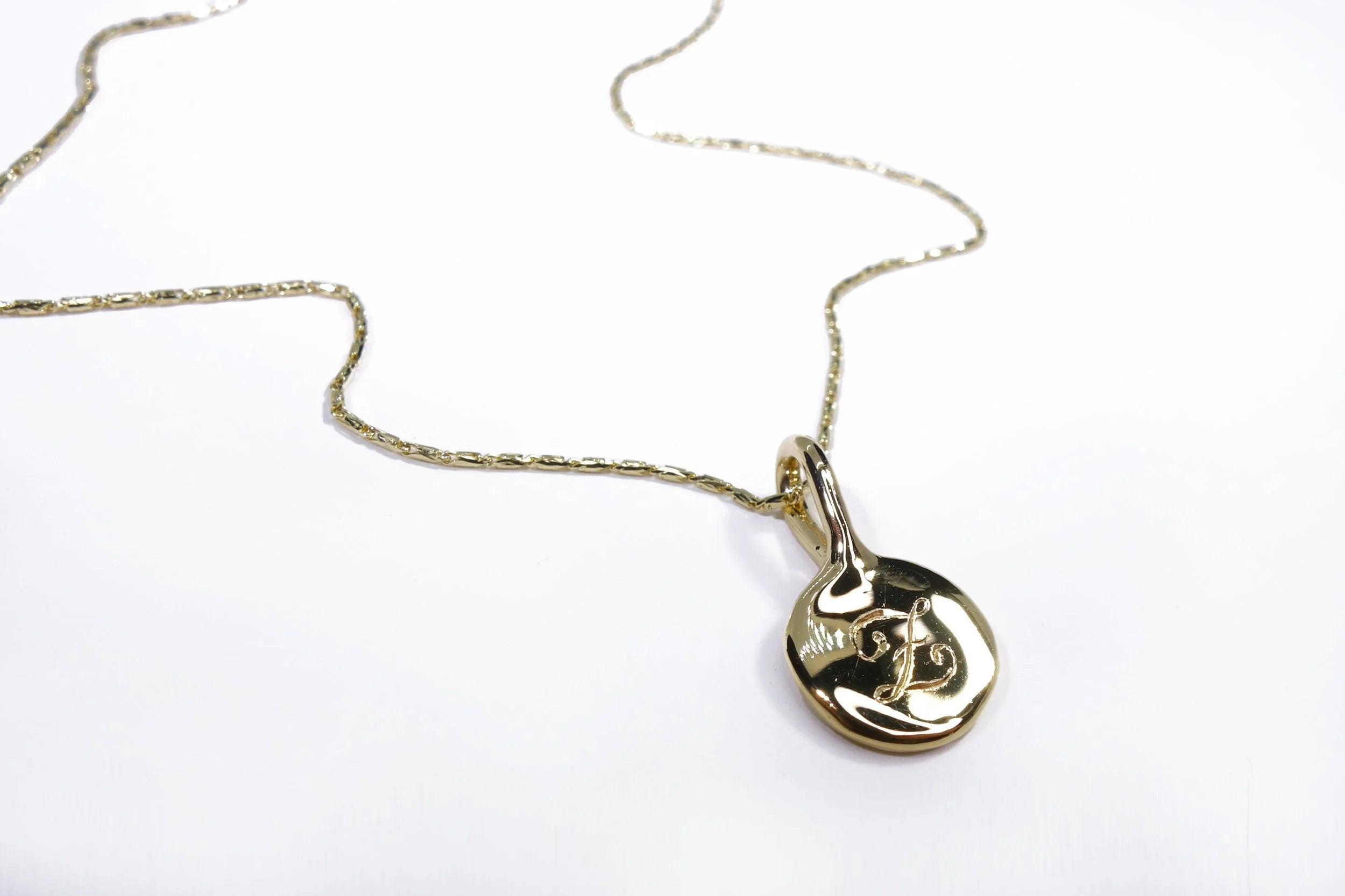 Talisman Fine Jewelry Alex Engravable Amulet Necklace in 14k Recycled Gold