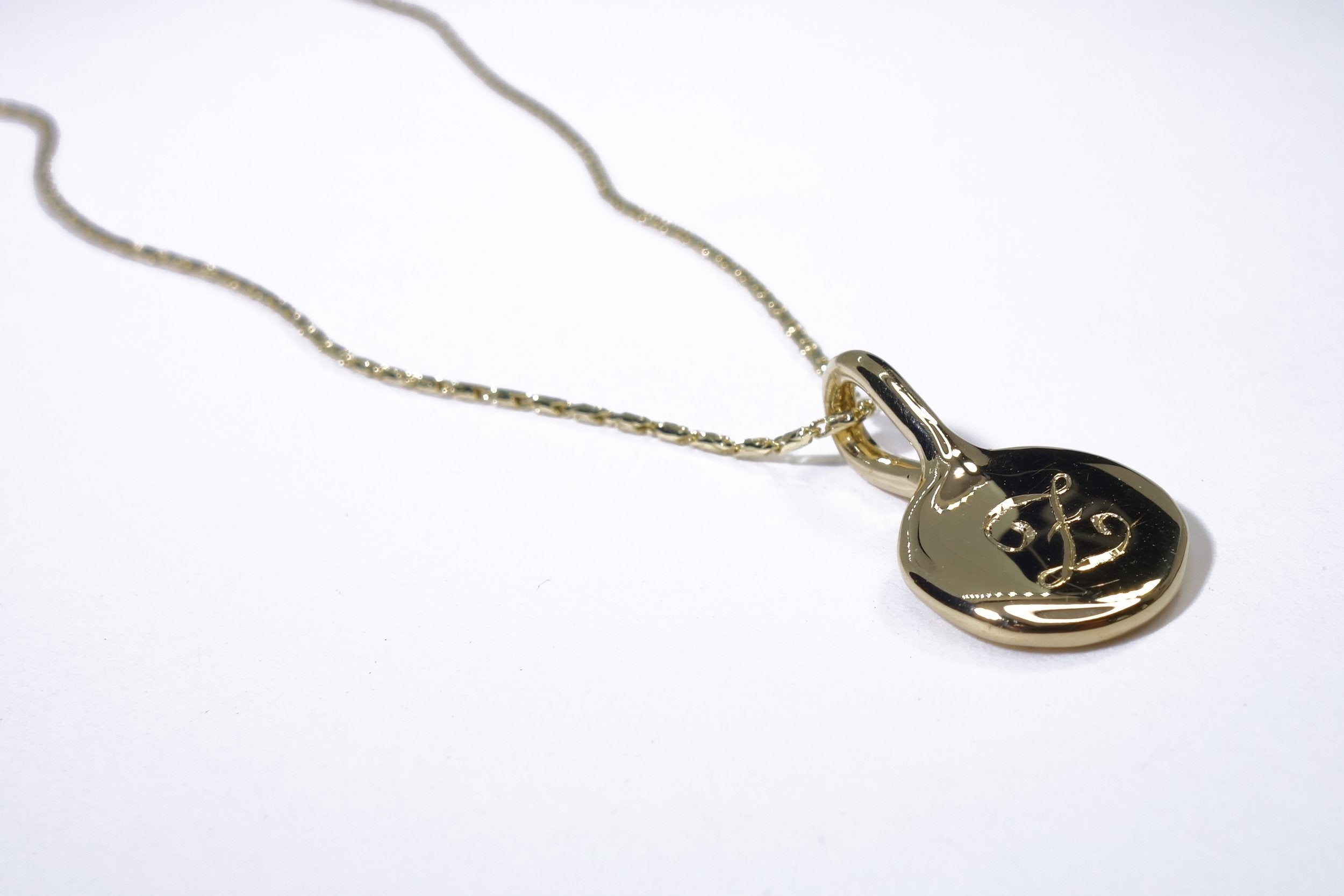 Talisman Fine Jewelry Alex Engravable Amulet Necklace in 14k Recycled Gold