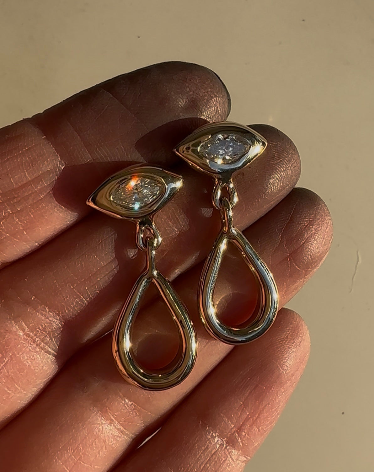 custom marquise drop earrings by talisman