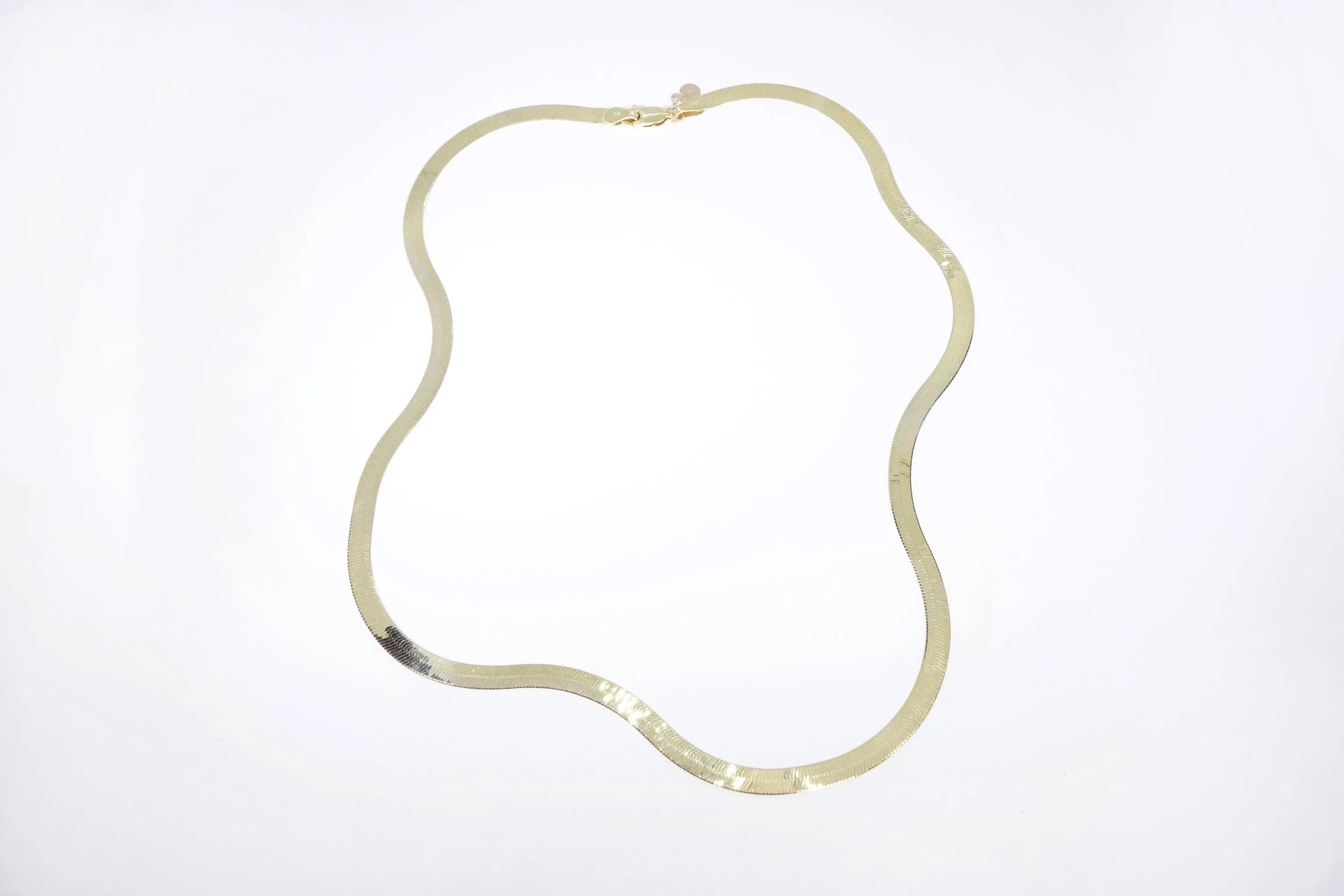 Talisman Fine Jewelry Flow Gold Herringbone Chain in 14k Gold