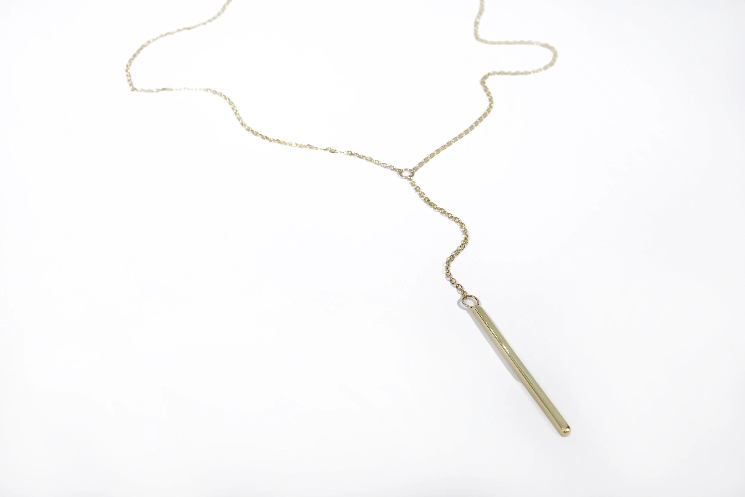 Talisman Fine Jewelry Linear Y Necklace in Diamond & 14k Recycled Gold