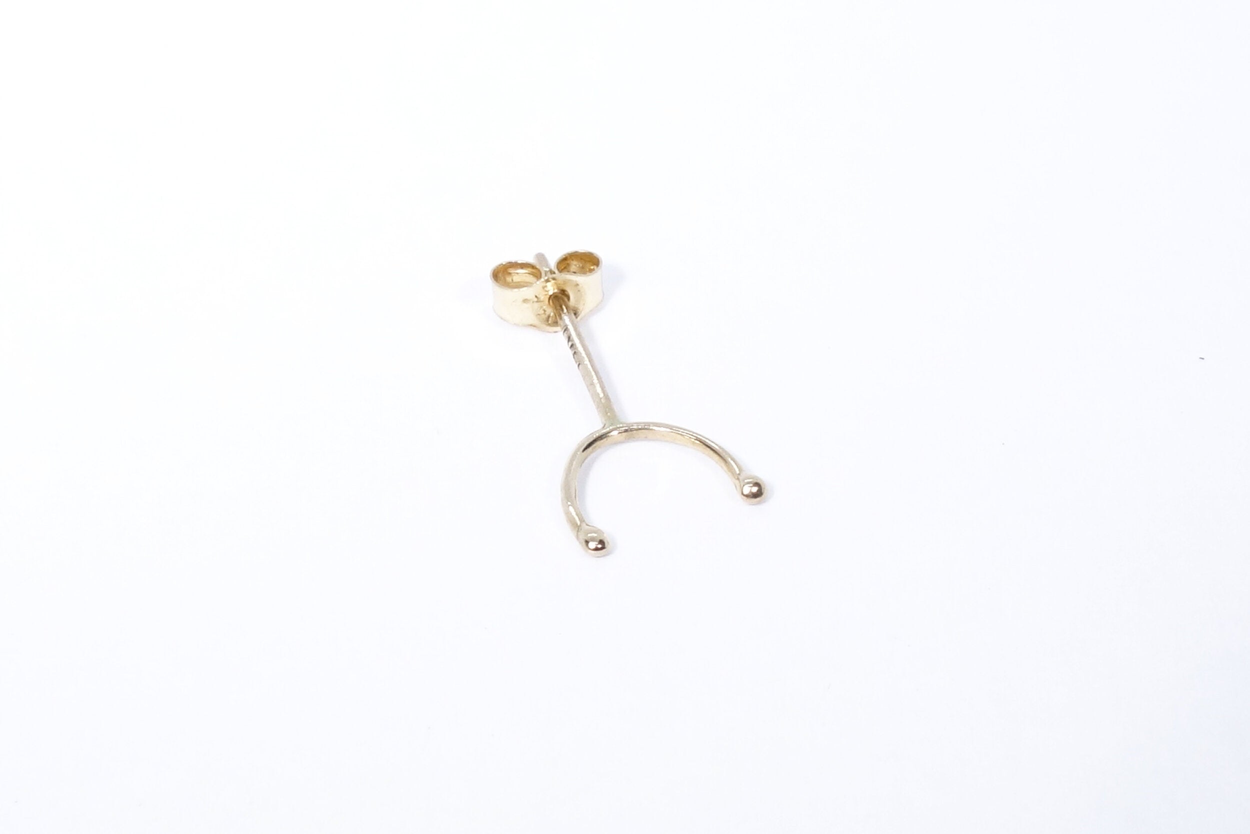 Talisman Fine Jewelry Outward Arc Stud in 14k Recycled Gold