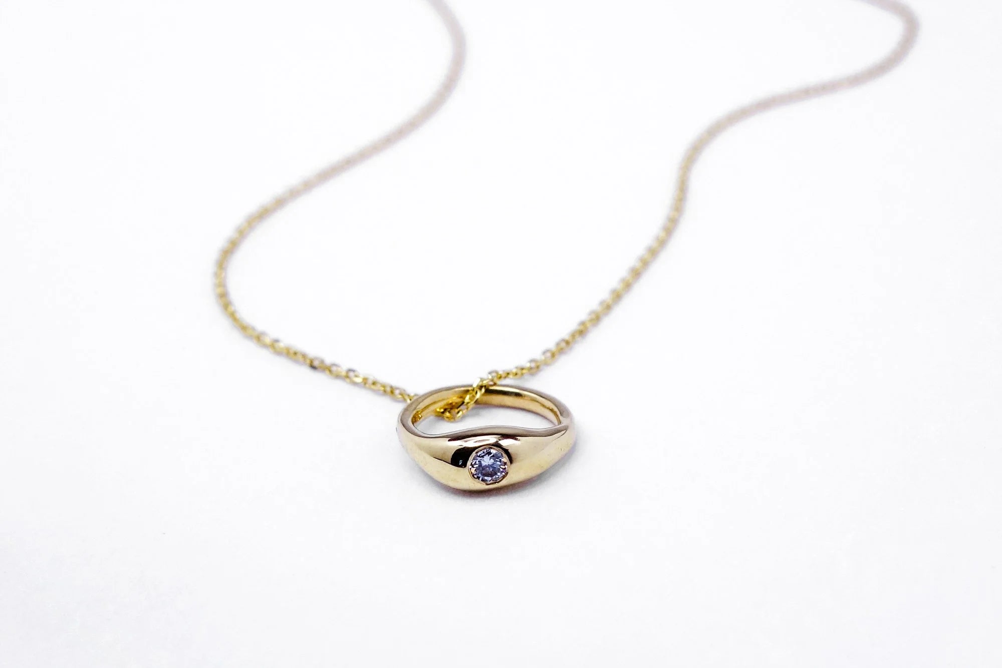 Talisman Fine Jewelry Fairy Ring Necklace in Diamond & 14k Recycled Gold