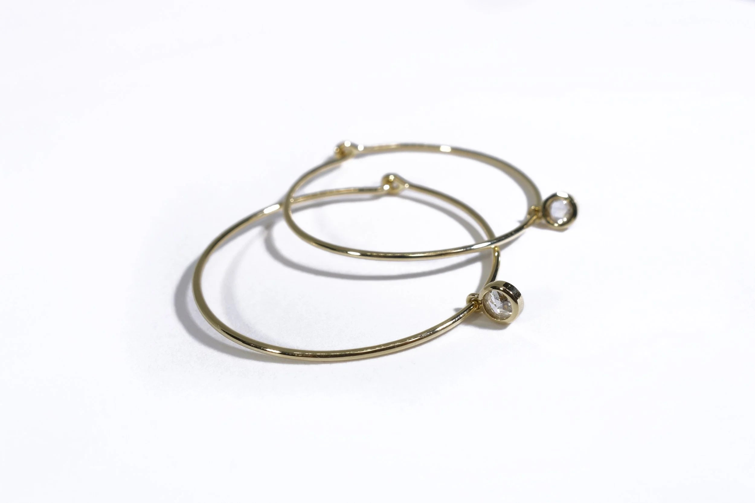Talisman Fine Jewelry XL Infinite Hoops with Rose Cut Diamonds in Diamond & 14k Recycled Gold