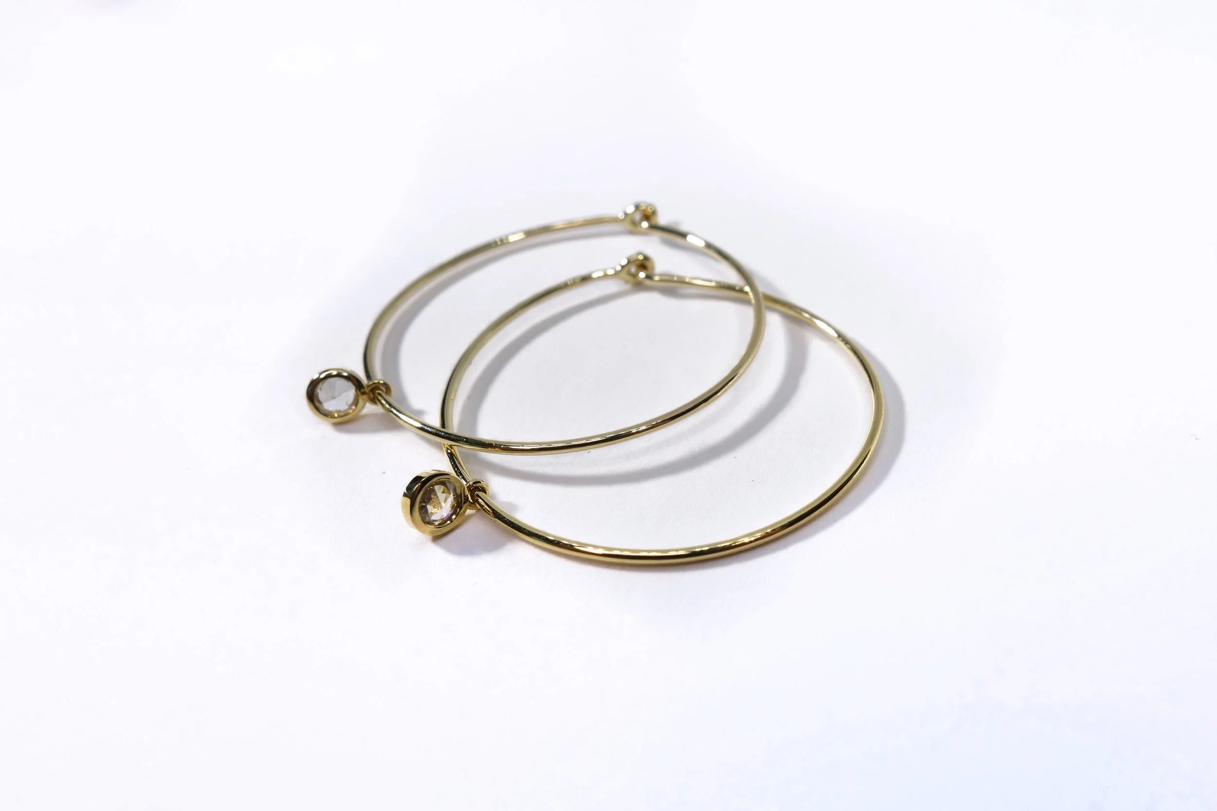 Talisman Fine Jewelry XL Infinite Hoops with Rose Cut Diamonds in Diamond & 14k Recycled Gold