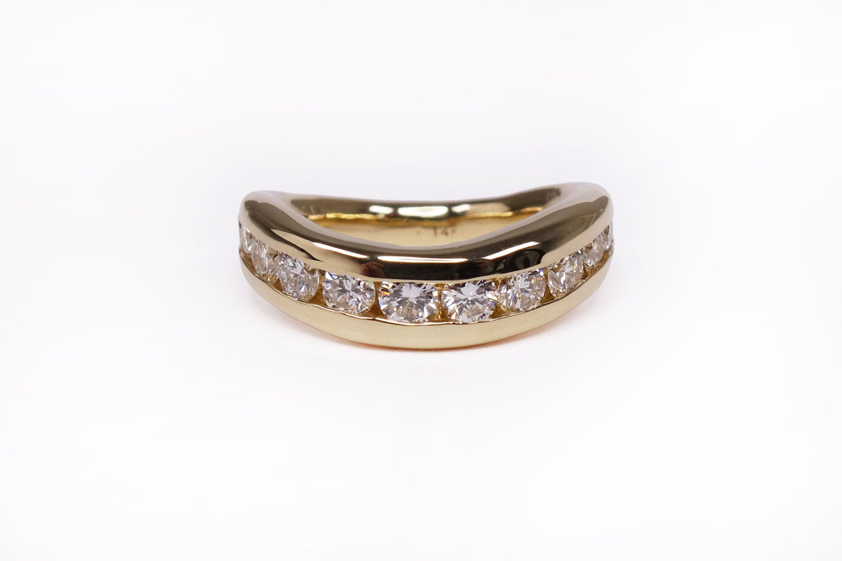 Jill Channel Set Diamond Band
