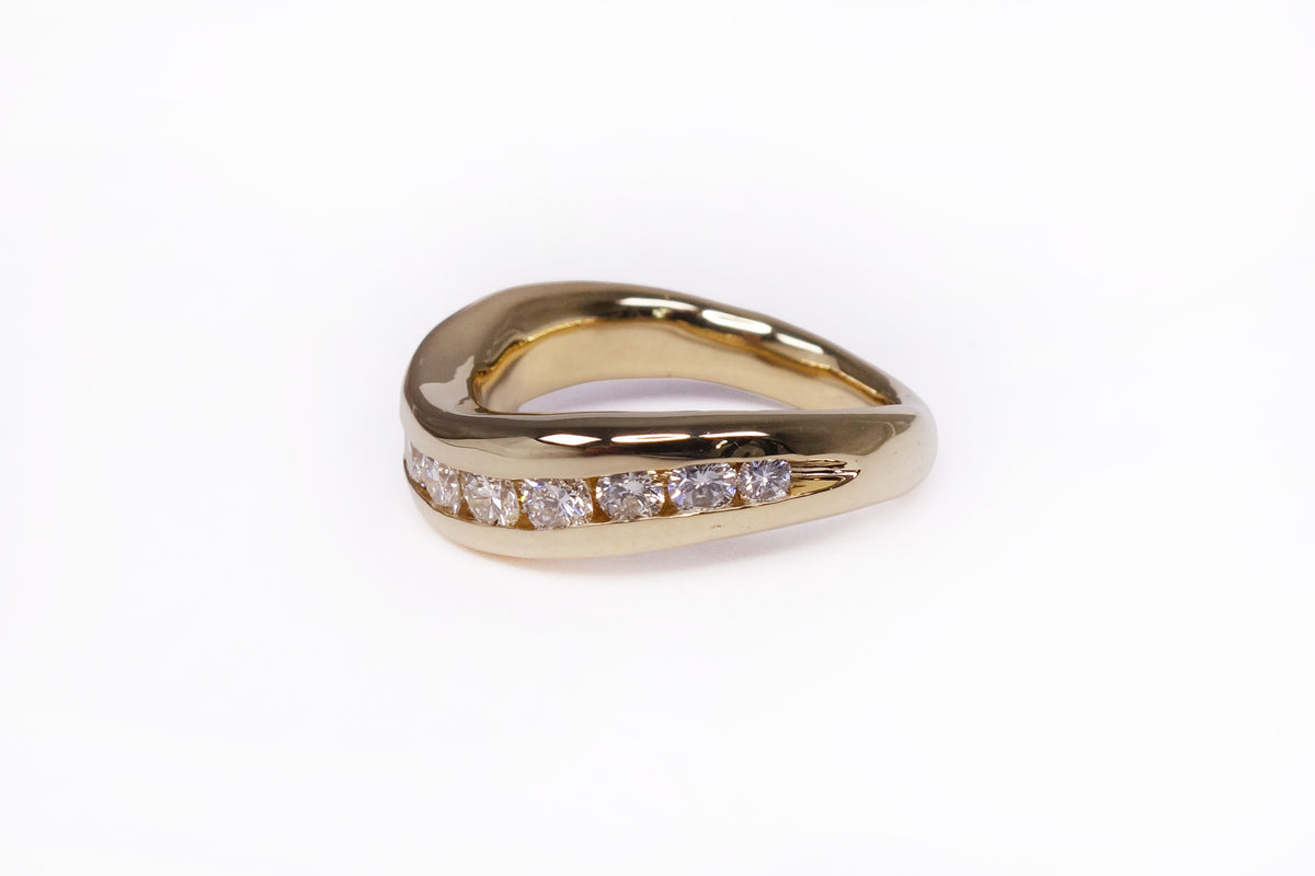 Jill Channel Set Diamond Band