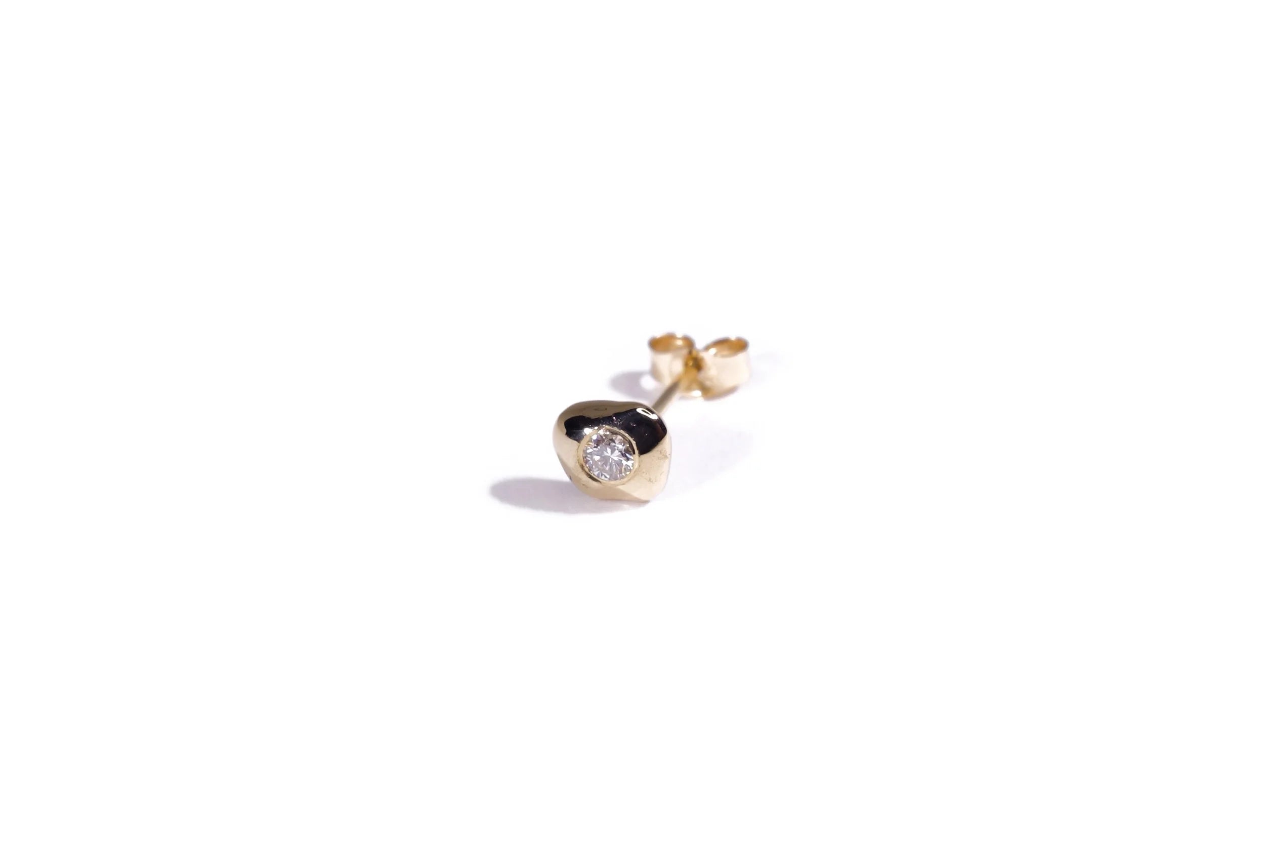 Talisman Fine Jewelry Diamond Mini Orb Stud in 14k Recycled Gold
