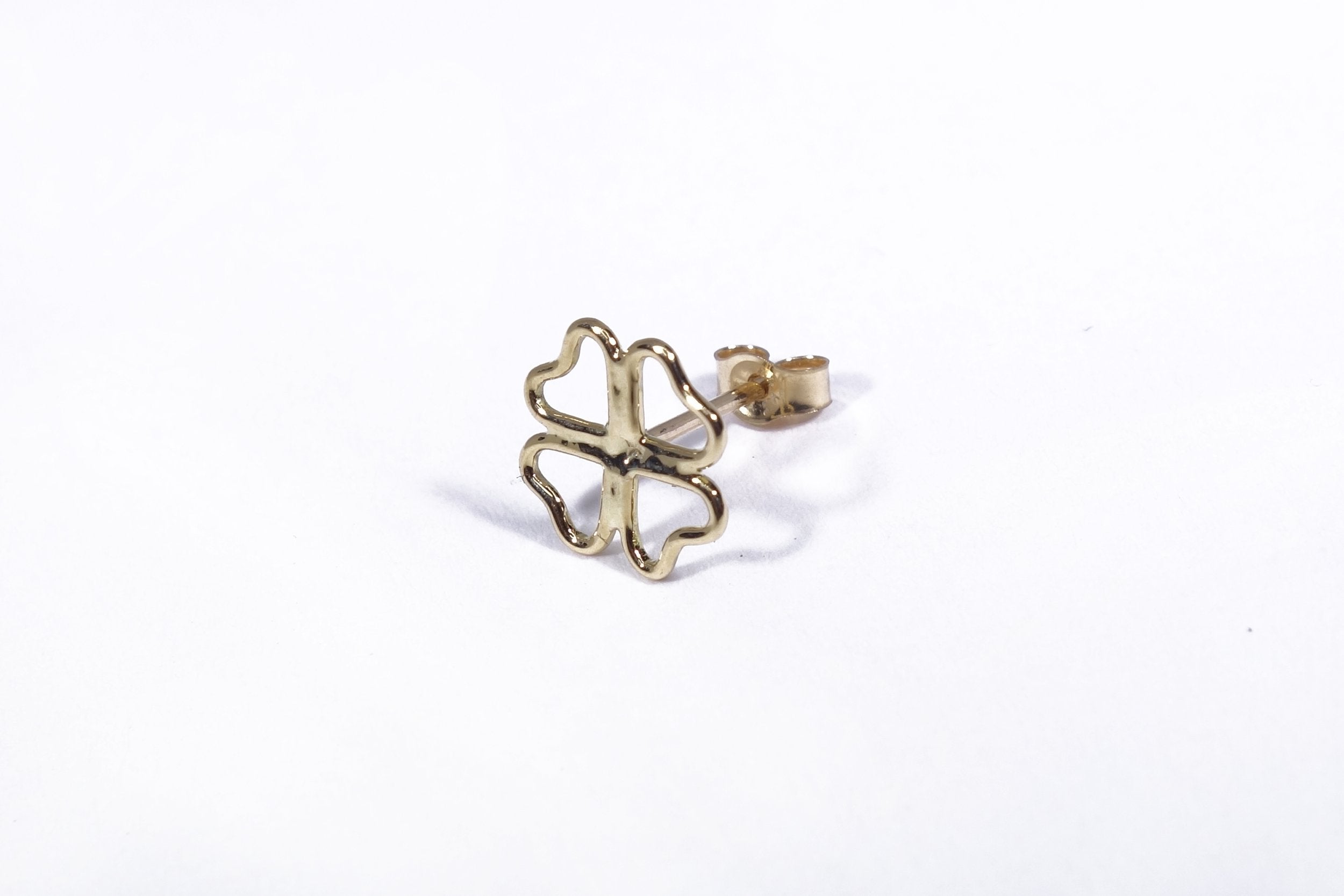 Talisman Fine Jewelry Lucky Clover Stud in 14k Recycled Gold