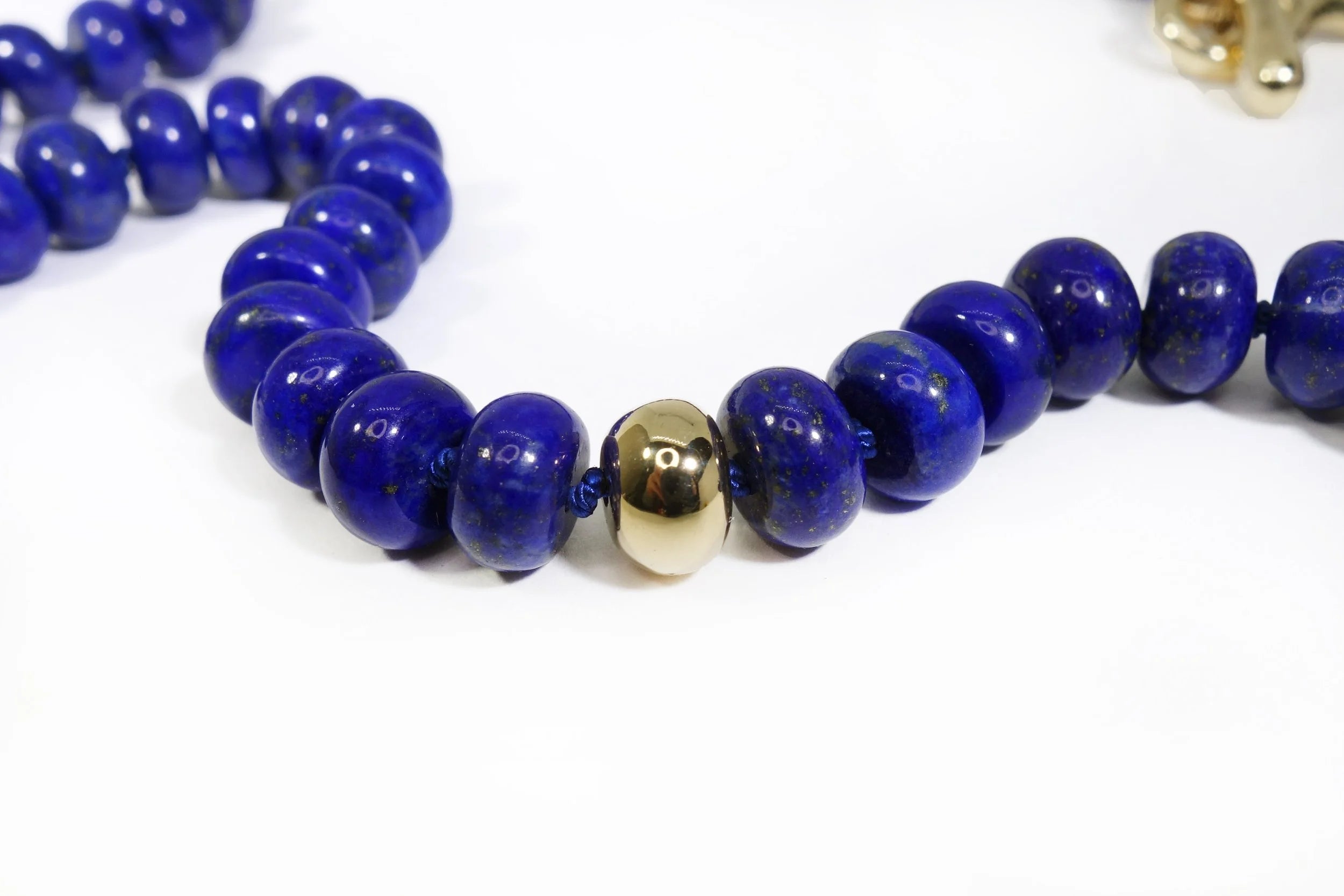 Talisman Fine Jewelry Prayer Necklace in Lapis in Lapis Lazuli & 14k Recycled Gold