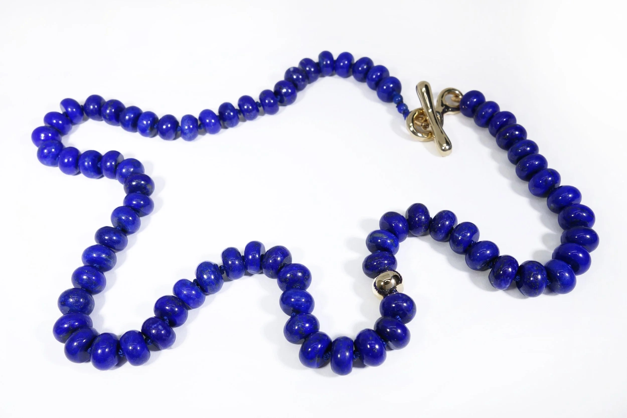 Talisman Fine Jewelry Prayer Necklace in Lapis in Lapis Lazuli & 14k Recycled Gold