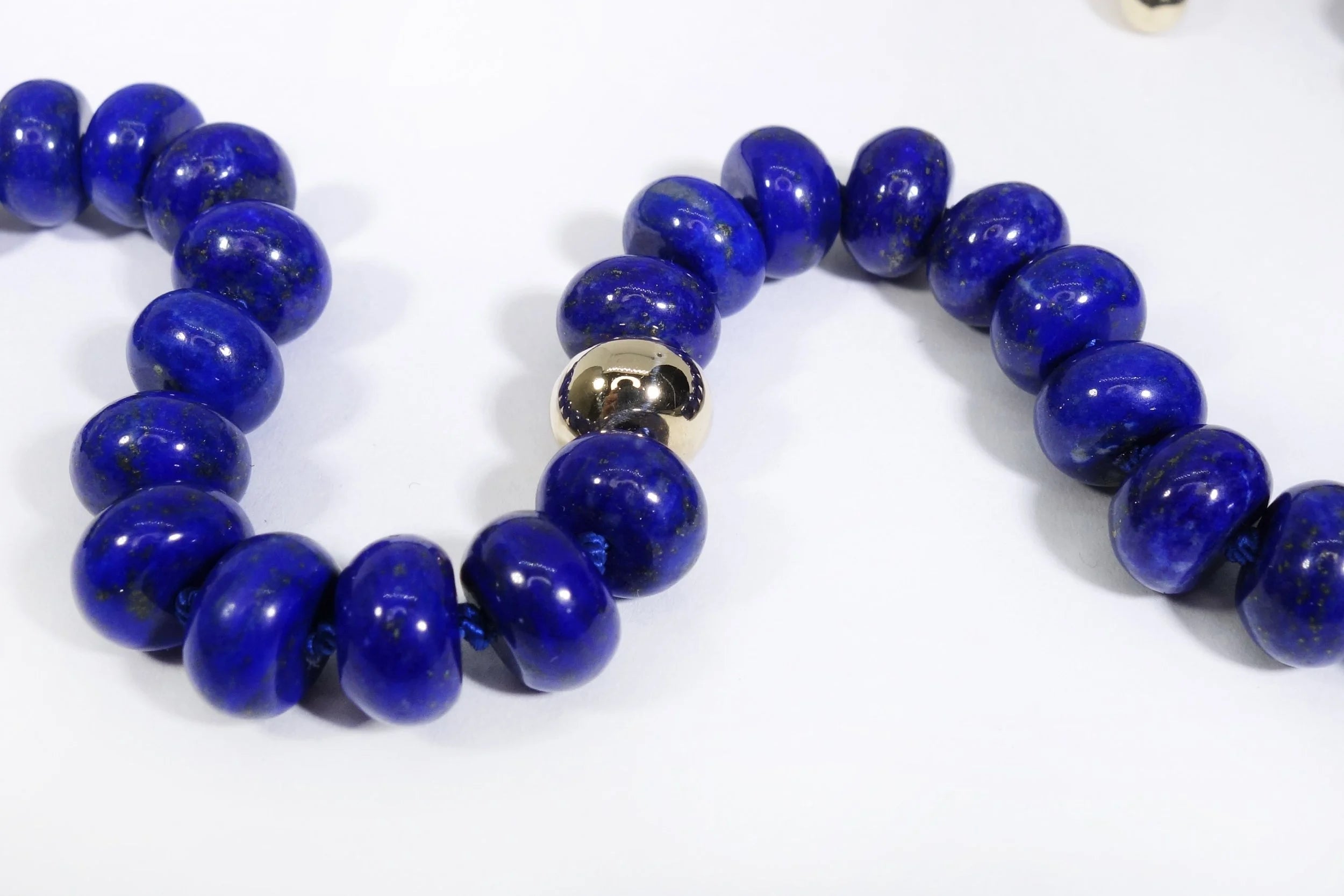 Talisman Fine Jewelry Prayer Necklace in Lapis in Lapis Lazuli & 14k Recycled Gold