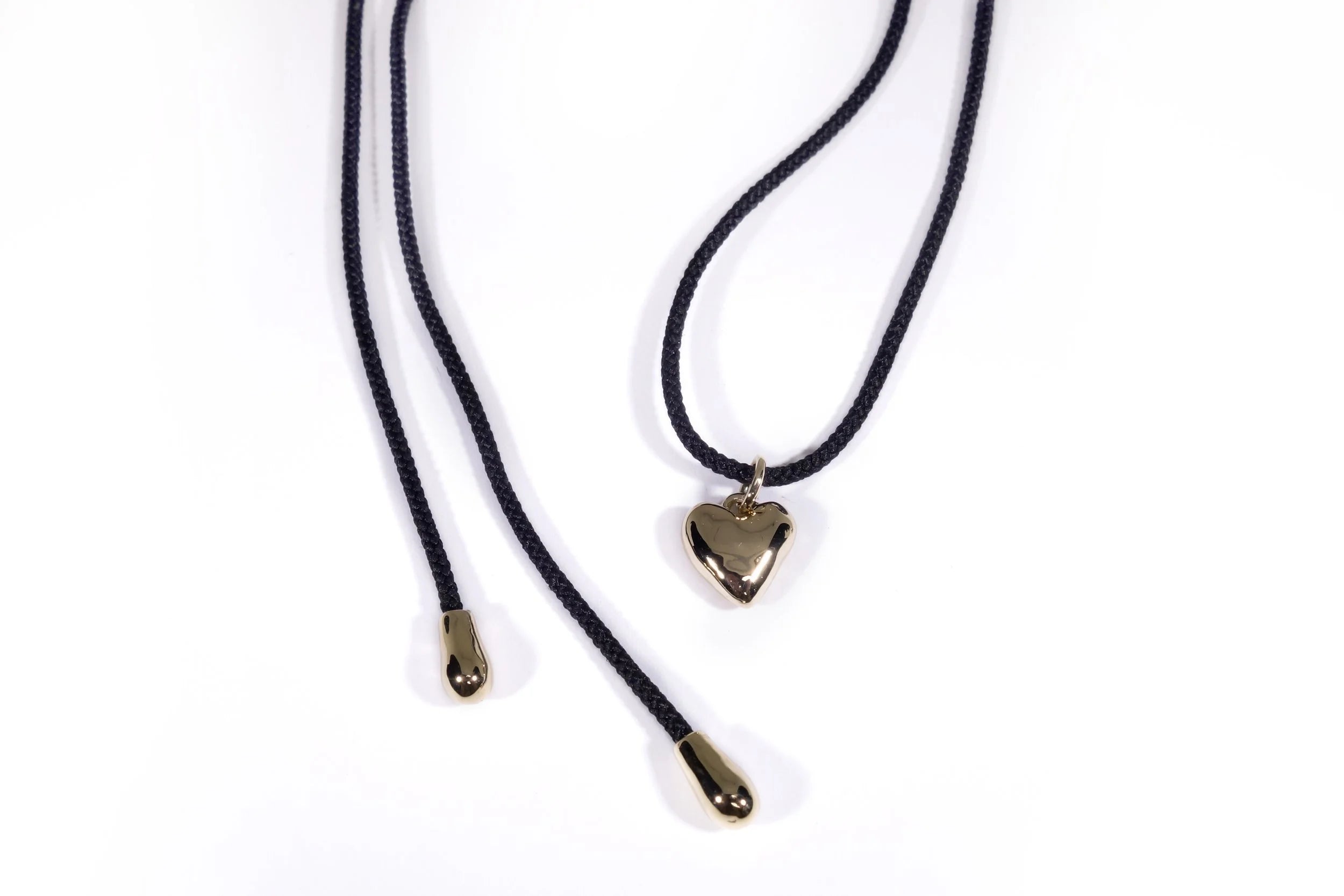 Talisman Fine Jewelry Zoe's Heart Necklace on Silk Cord in Silk & 14k Recycled Gold
