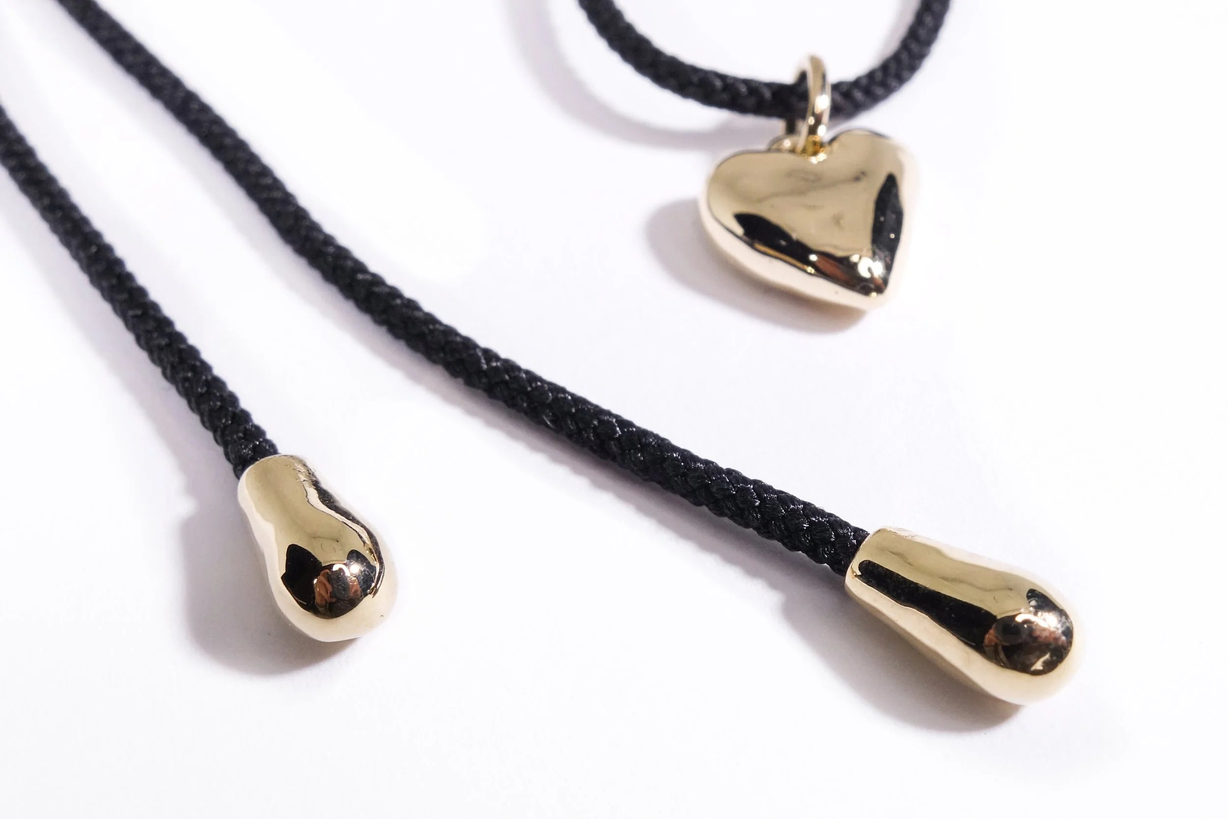 Talisman Fine Jewelry Zoe's Heart Necklace on Silk Cord in 14k Recycled Gold