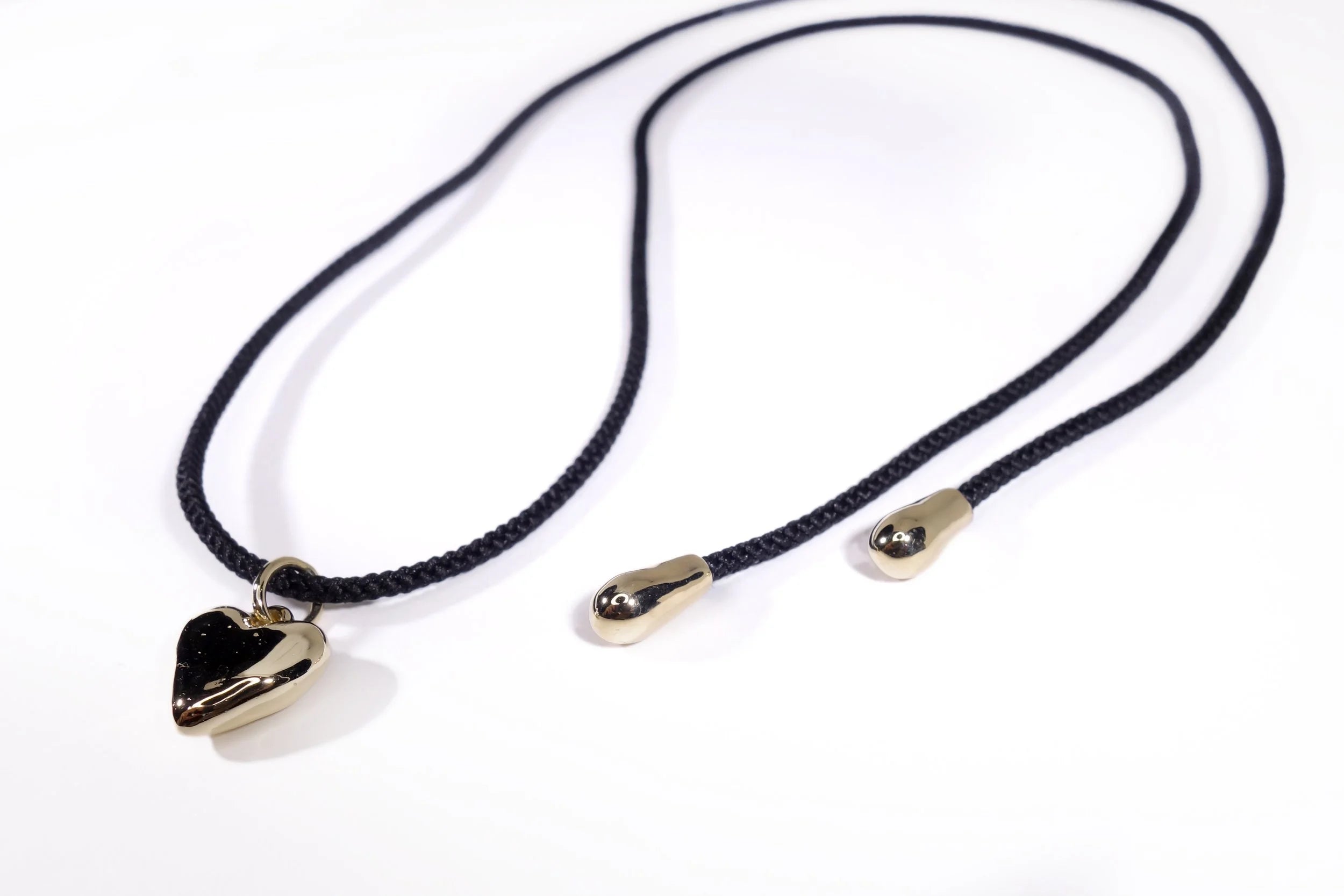 Talisman Fine Jewelry Zoe's Heart Necklace on Silk Cord in 14k Recycled Gold