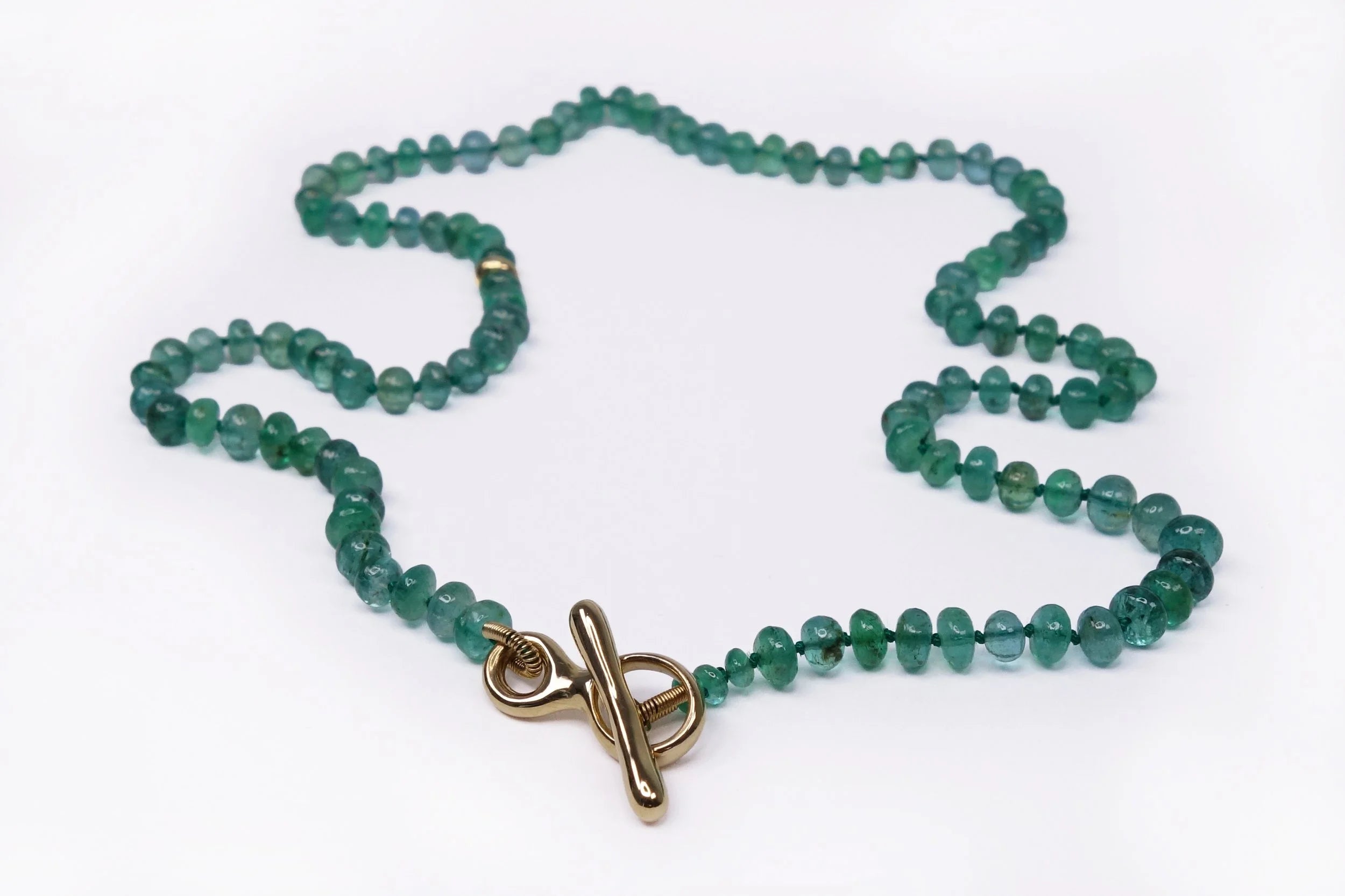 Talisman Fine Jewelry Prayer Necklace in Emerald in Emerald & 14k Recycled Gold
