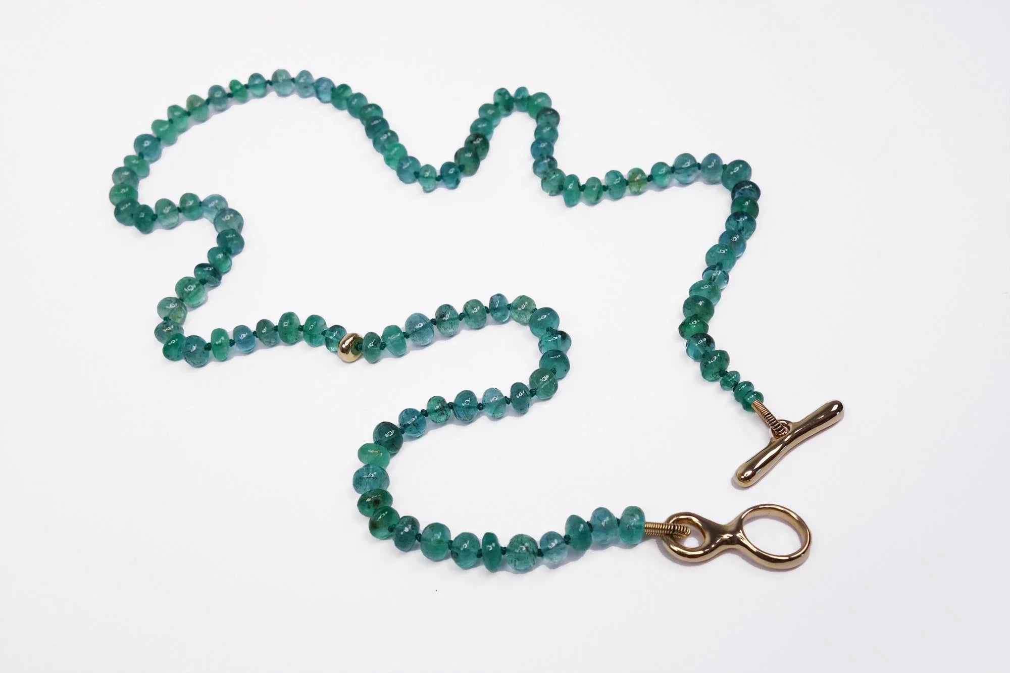 Talisman Fine Jewelry Prayer Necklace in Emerald in Emerald & 14k Recycled Gold