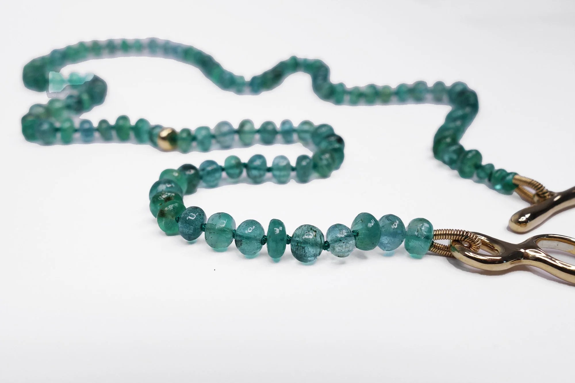 Talisman Fine Jewelry Prayer Necklace in Emerald in Emerald & 14k Recycled Gold