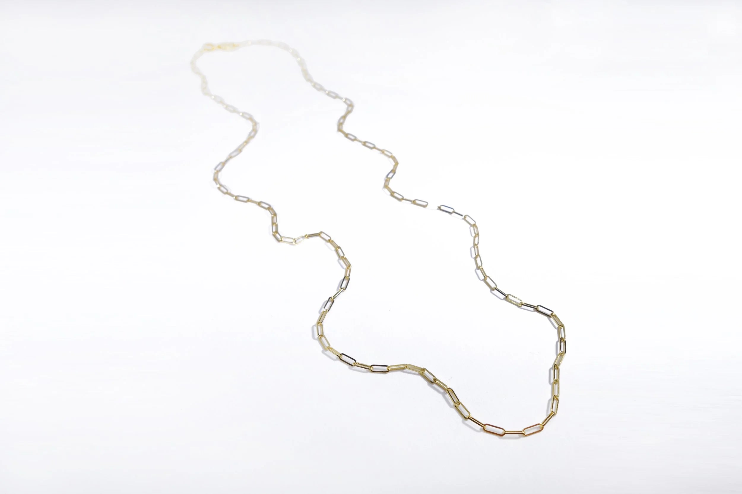 Talisman Fine Jewelry Skinny Linked Gold Paperclip Chain in 14k Gold