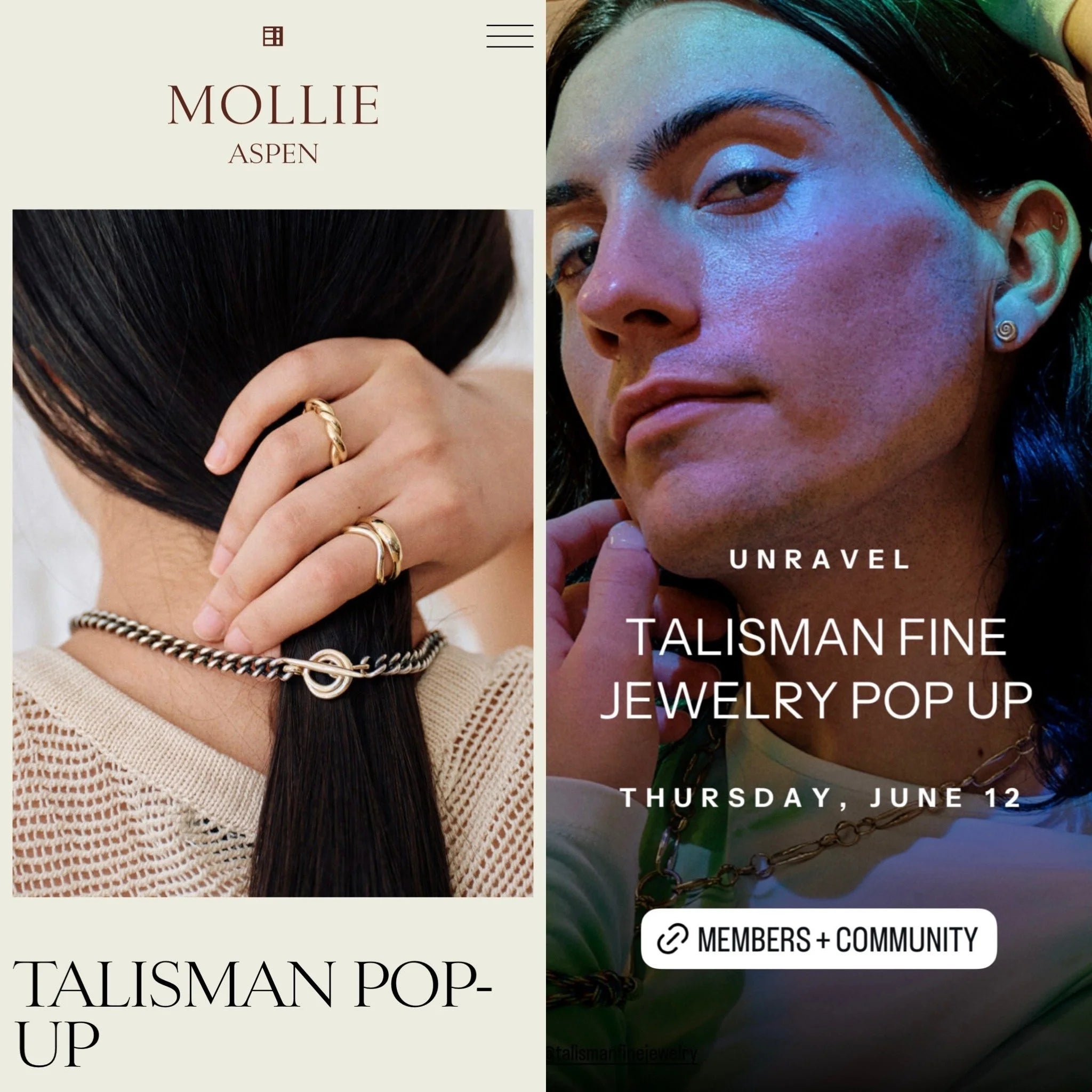 Aspen Trunk Shows at The Mollie and Gravity Haus