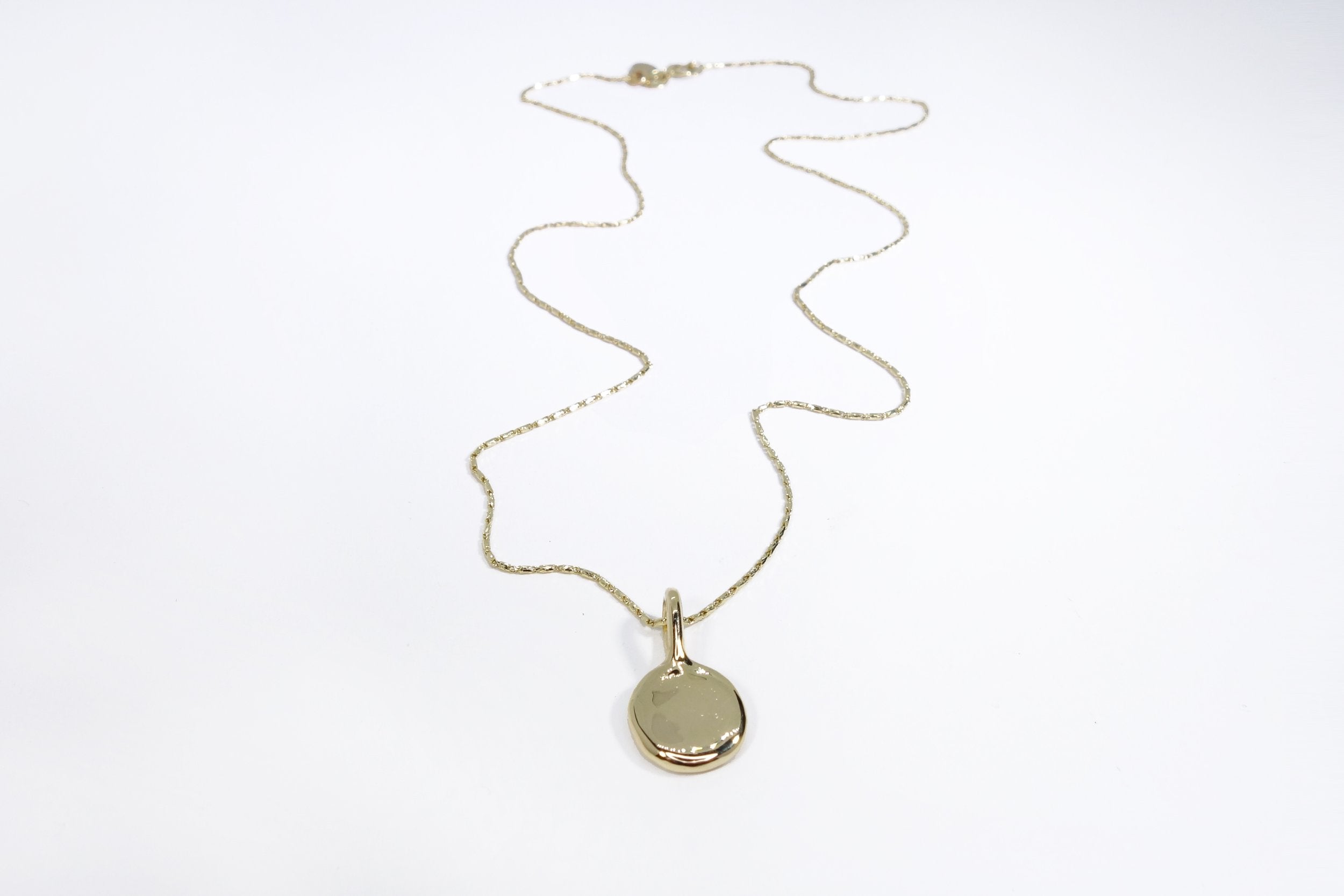 Talisman Fine Jewelry Alex Engravable Amulet Necklace in 14k Recycled Gold