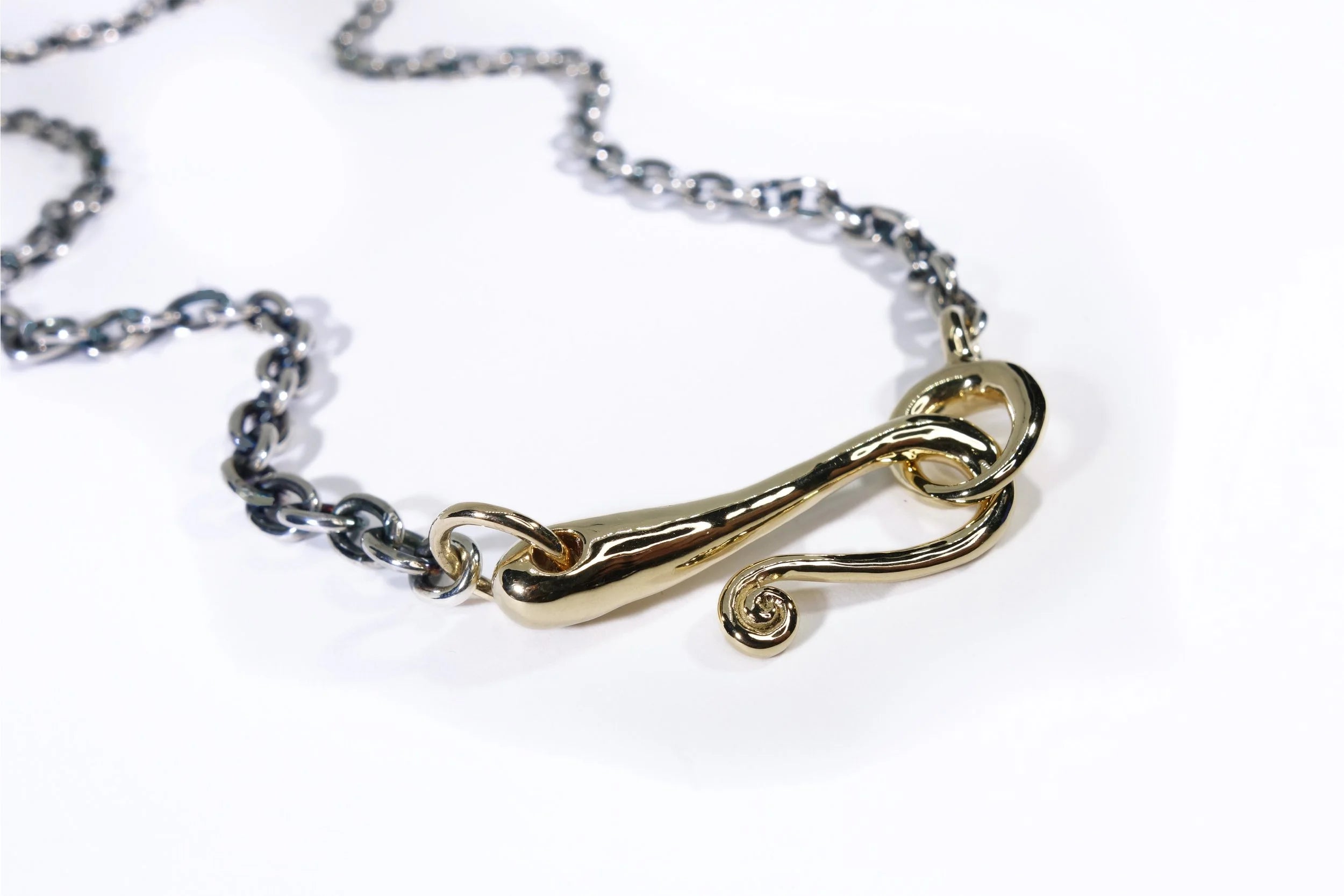 Talisman Fine Jewelry Duality Necklace in Sterling Silver & 14k Recycled Gold