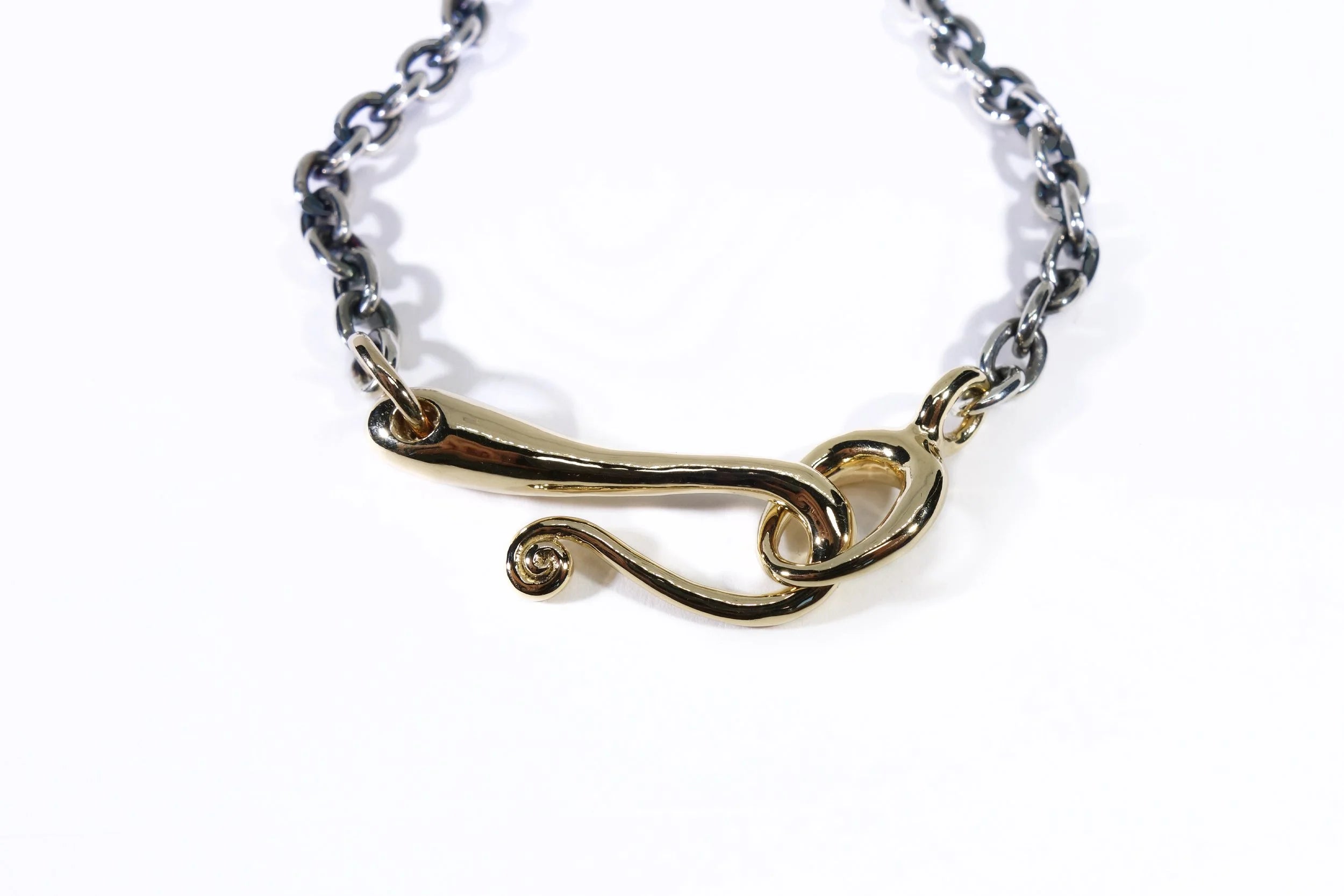 Talisman Fine Jewelry Duality Necklace in Sterling Silver & 14k Recycled Gold