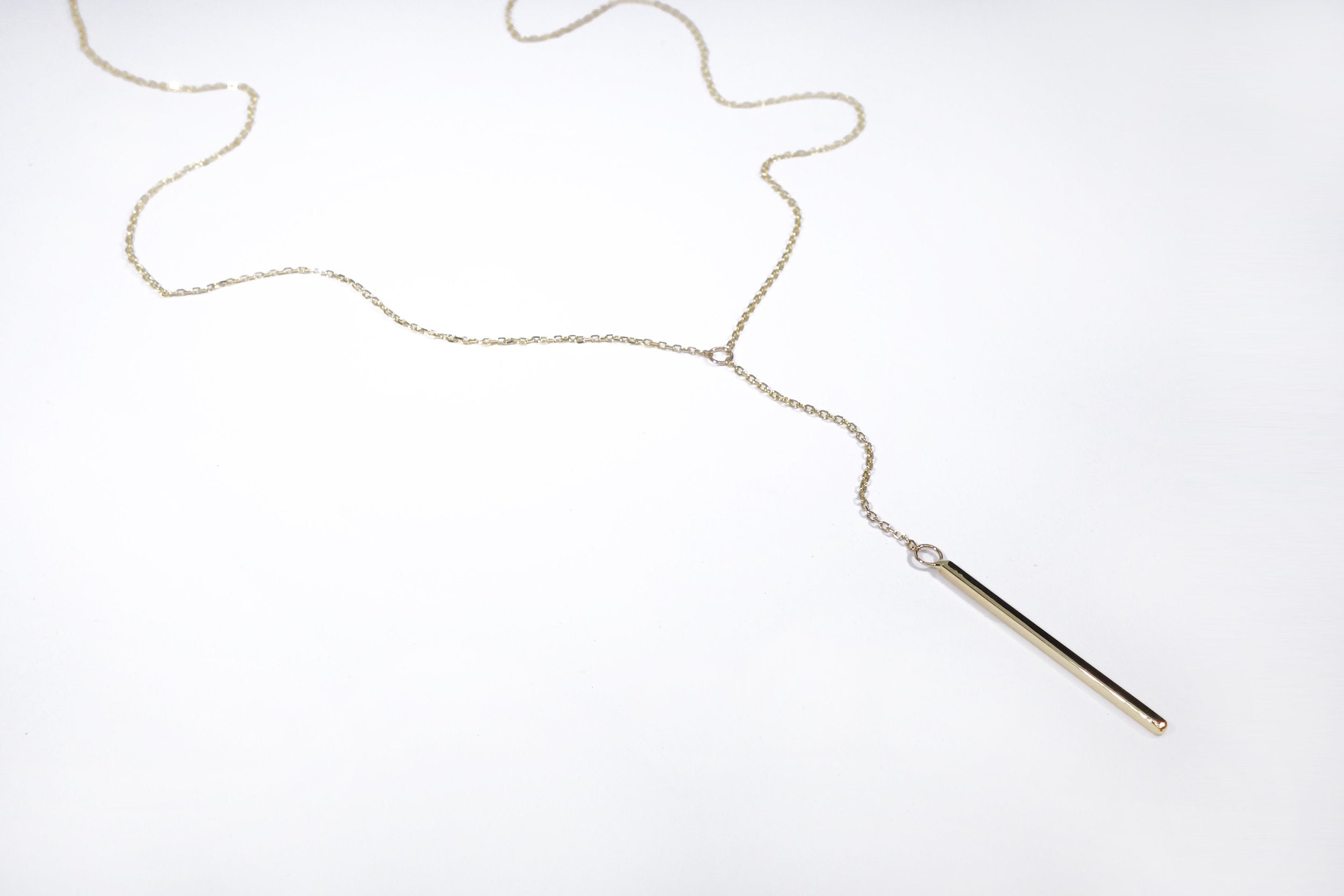 Talisman Fine Jewelry Linear Y Necklace in Diamond & 14k Recycled Gold