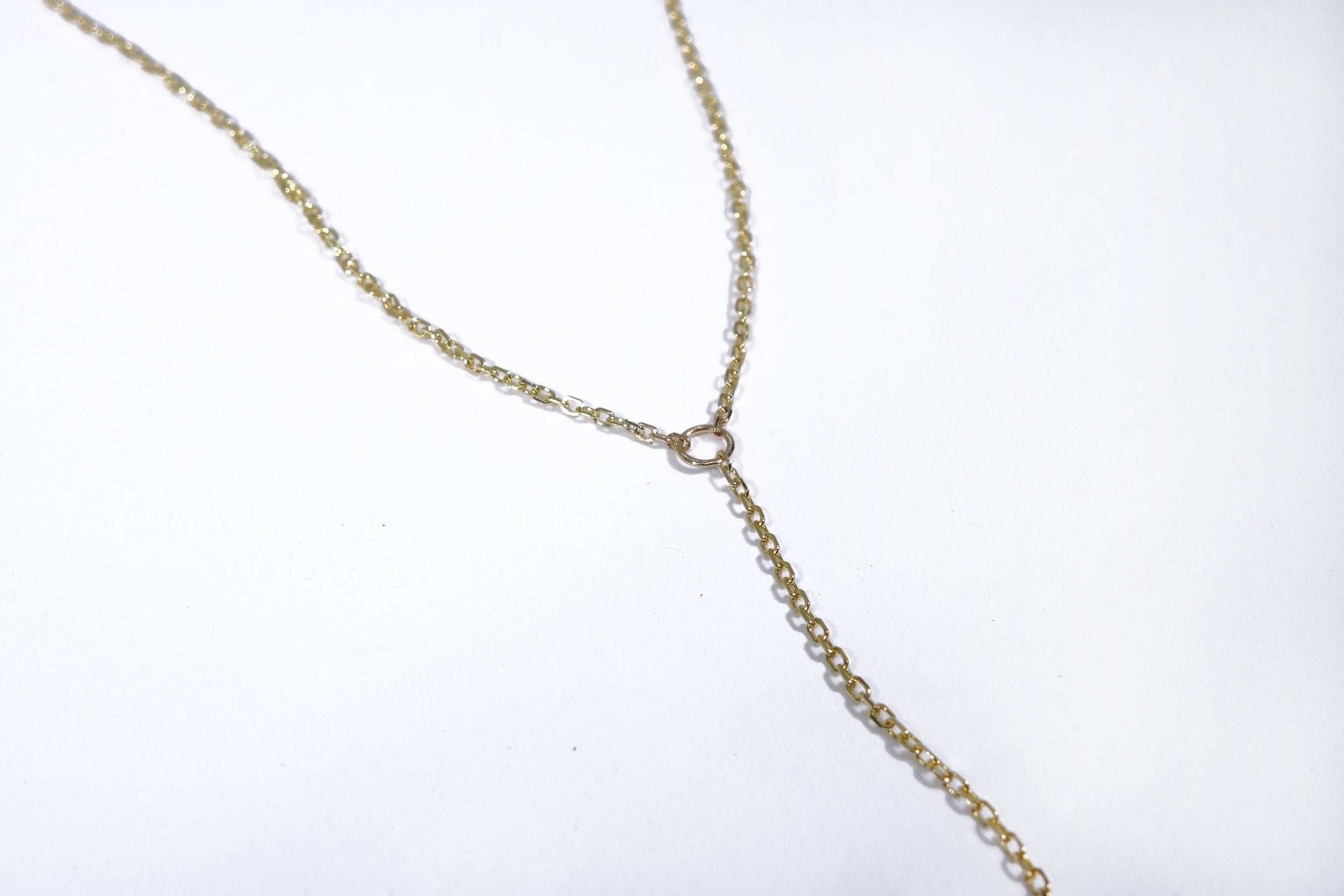 Talisman Fine Jewelry Linear Y Necklace in Diamond & 14k Recycled Gold