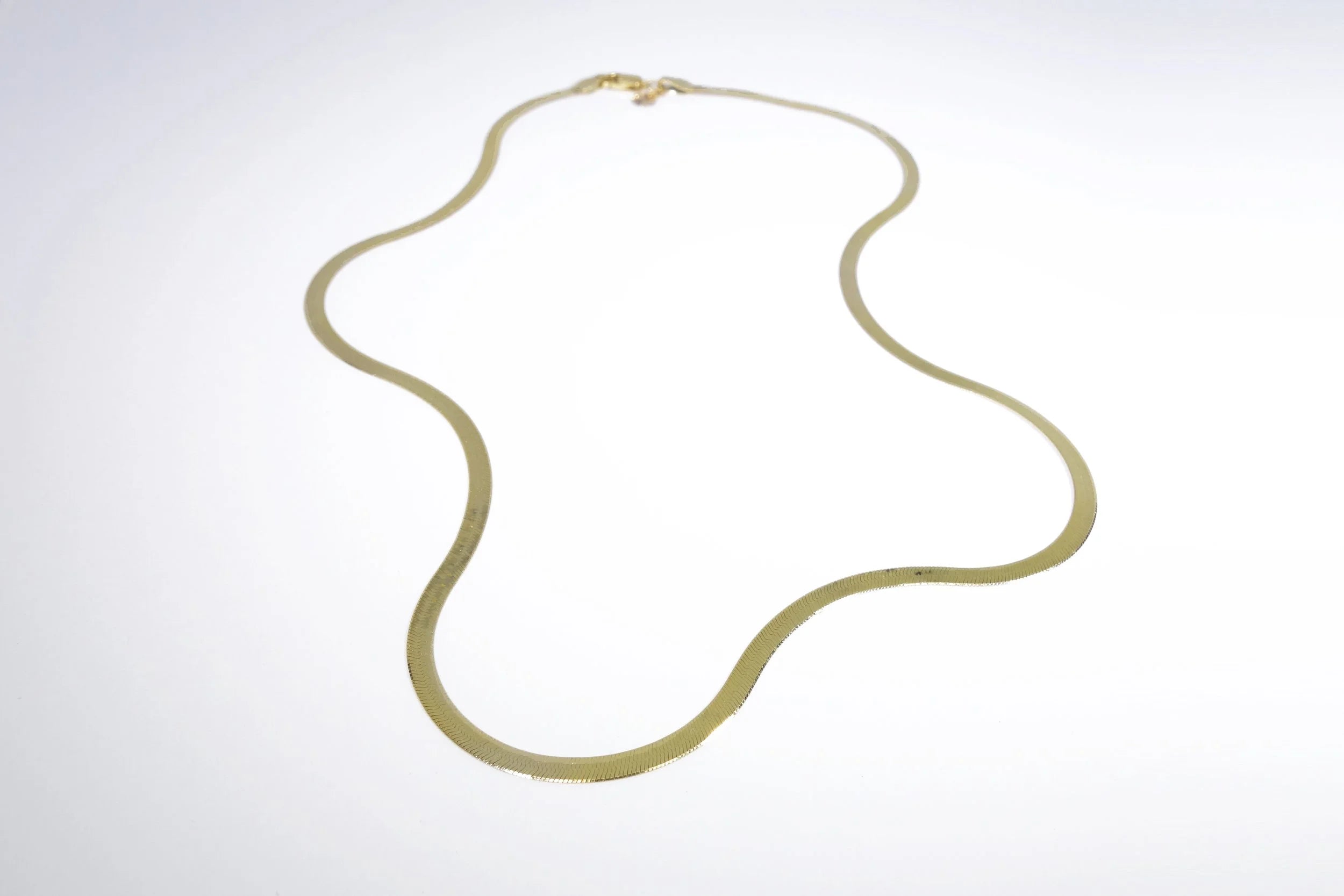 Talisman Fine Jewelry Middle Flow Gold Herringbone Chain in 14k Gold