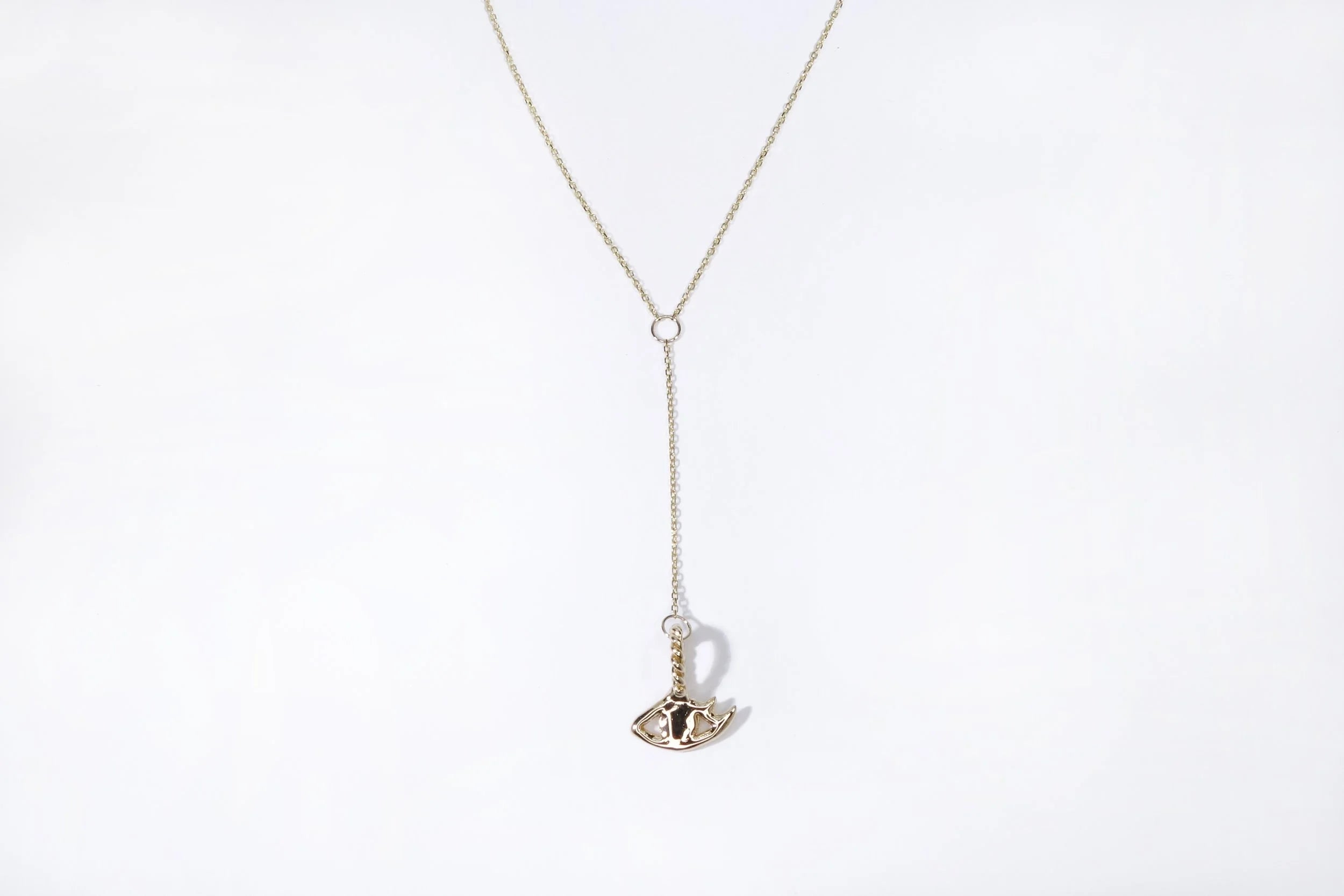 Talisman Fine Jewelry Mini Protective Eye Y Necklace in Diamond & 14k Recycled Gold