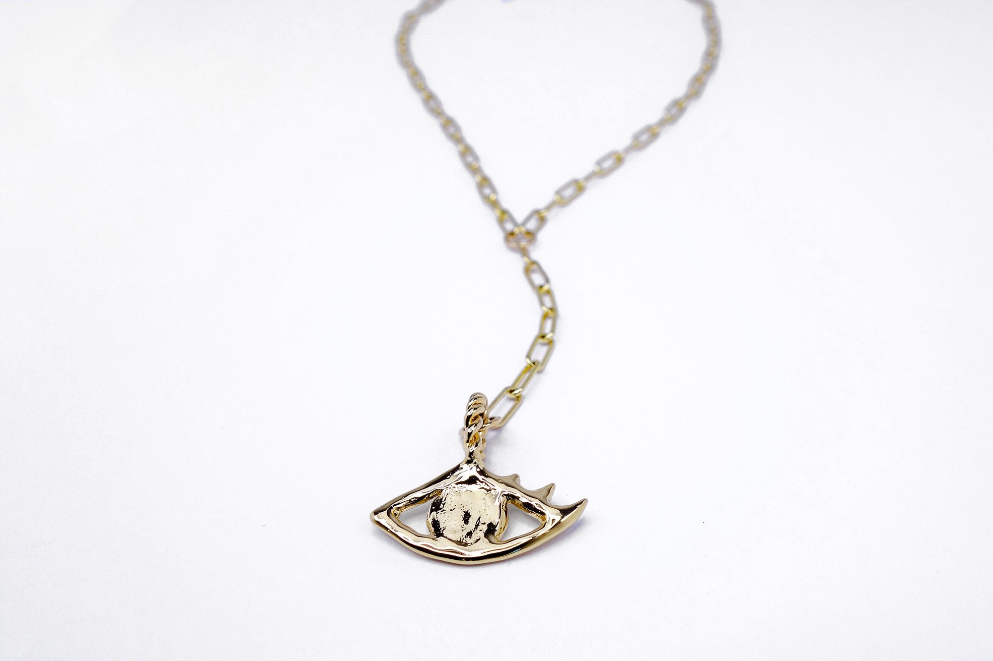 Talisman Fine Jewelry Protective Eye Y Necklace in 14k Gold