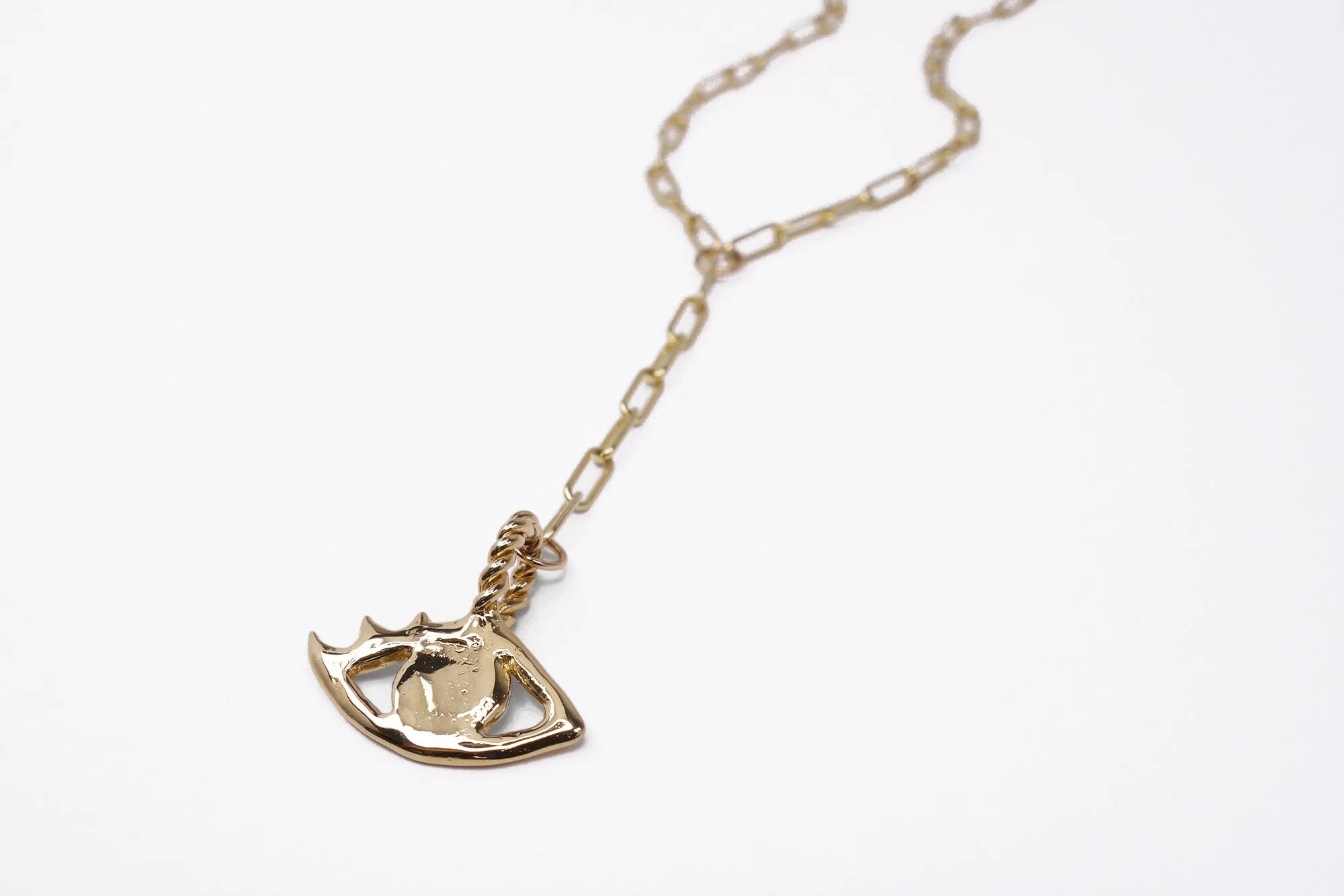 Talisman Fine Jewelry Protective Eye Y Necklace in 14k Gold