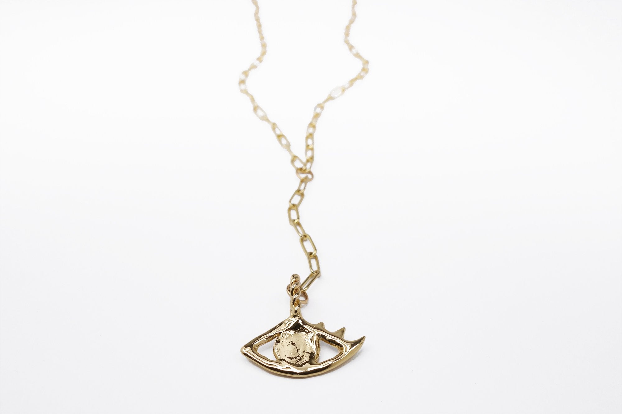 Talisman Fine Jewelry Protective Eye Y Necklace in 14k Gold