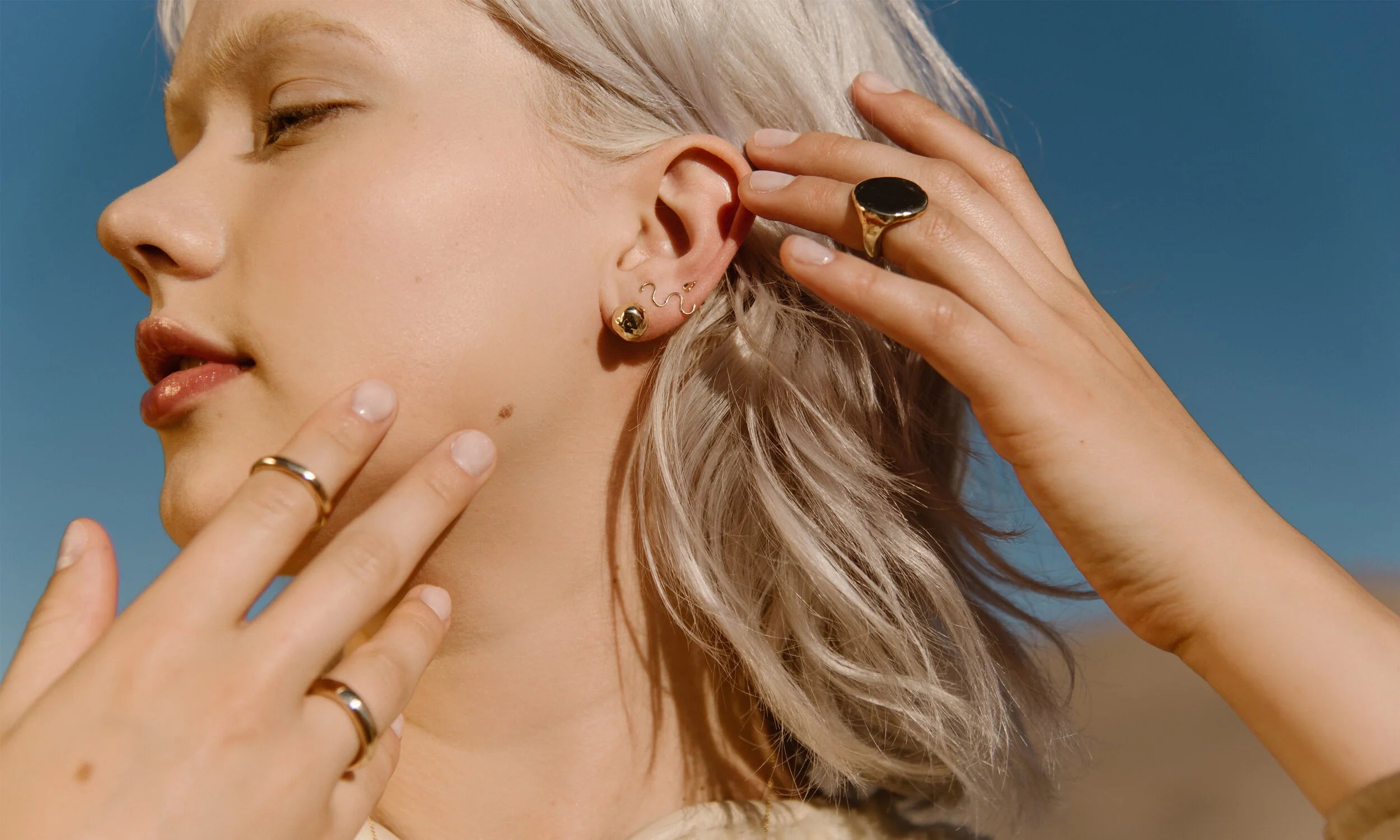 Talisman Fine Jewelry Wave Stud in 14k Recycled Gold
