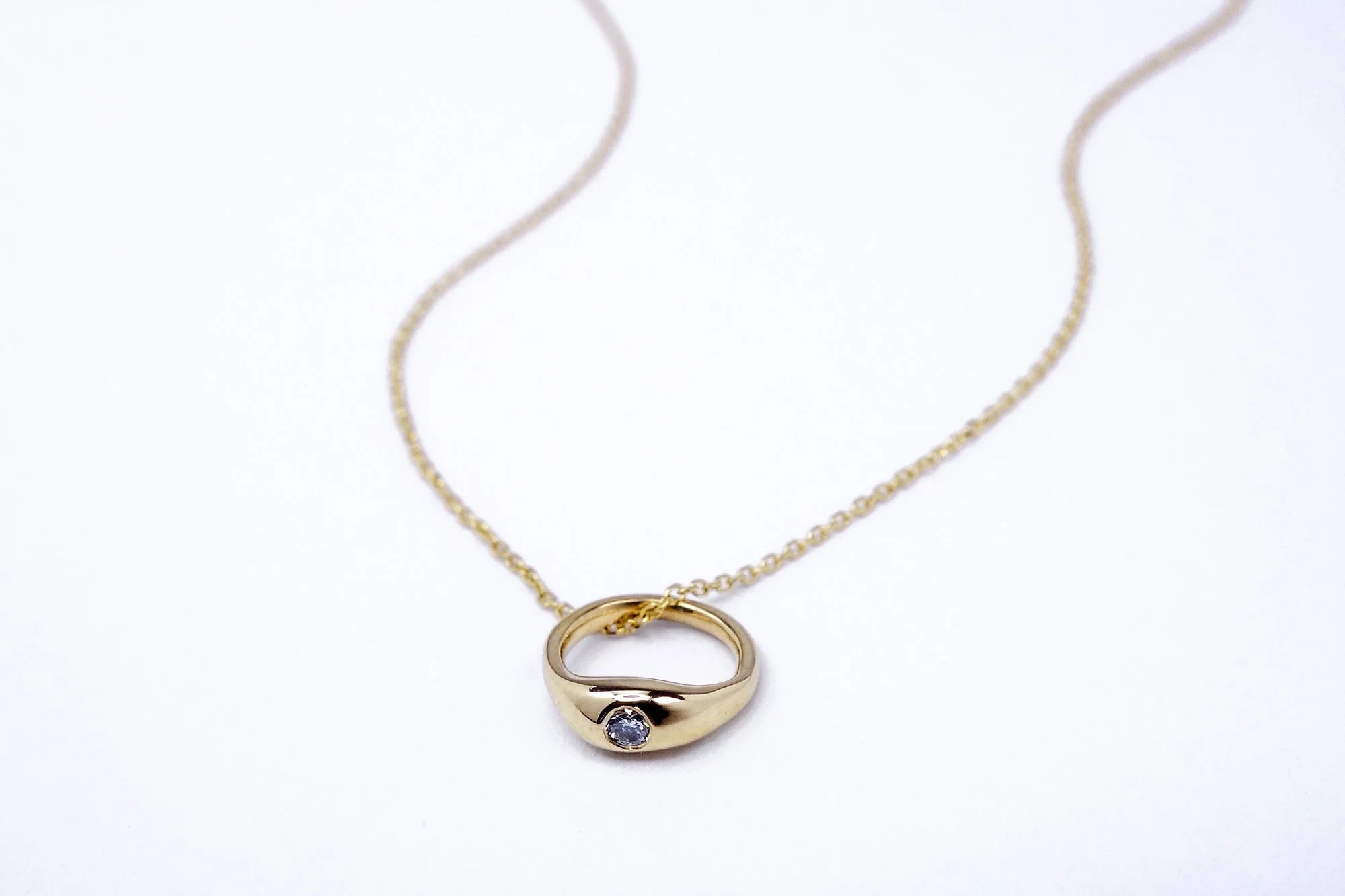 Talisman Fine Jewelry Fairy Ring Necklace in Diamond & 14k Recycled Gold