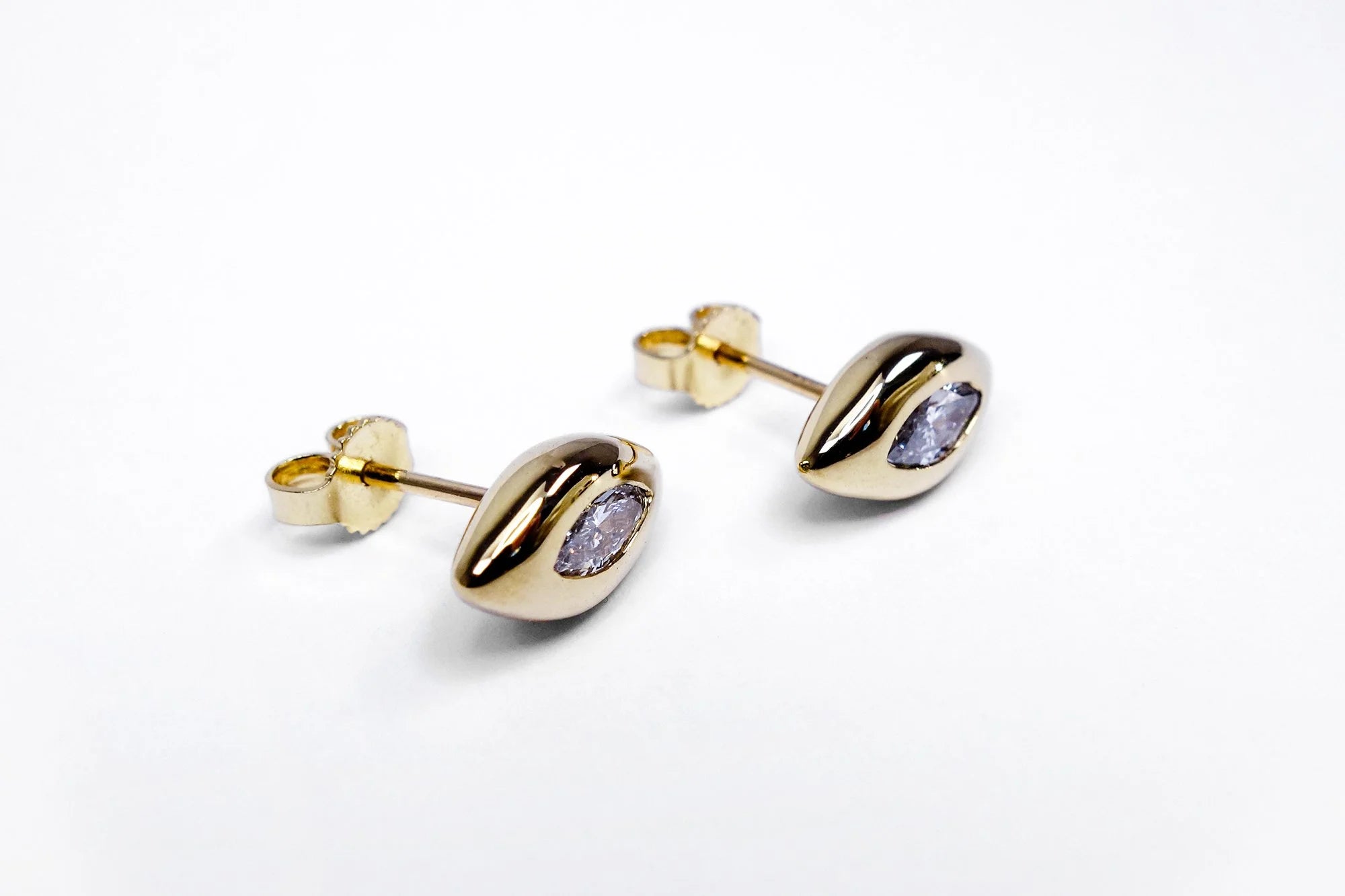 Talisman Fine Jewelry Horus Studs in Diamond & 14k Recycled Gold