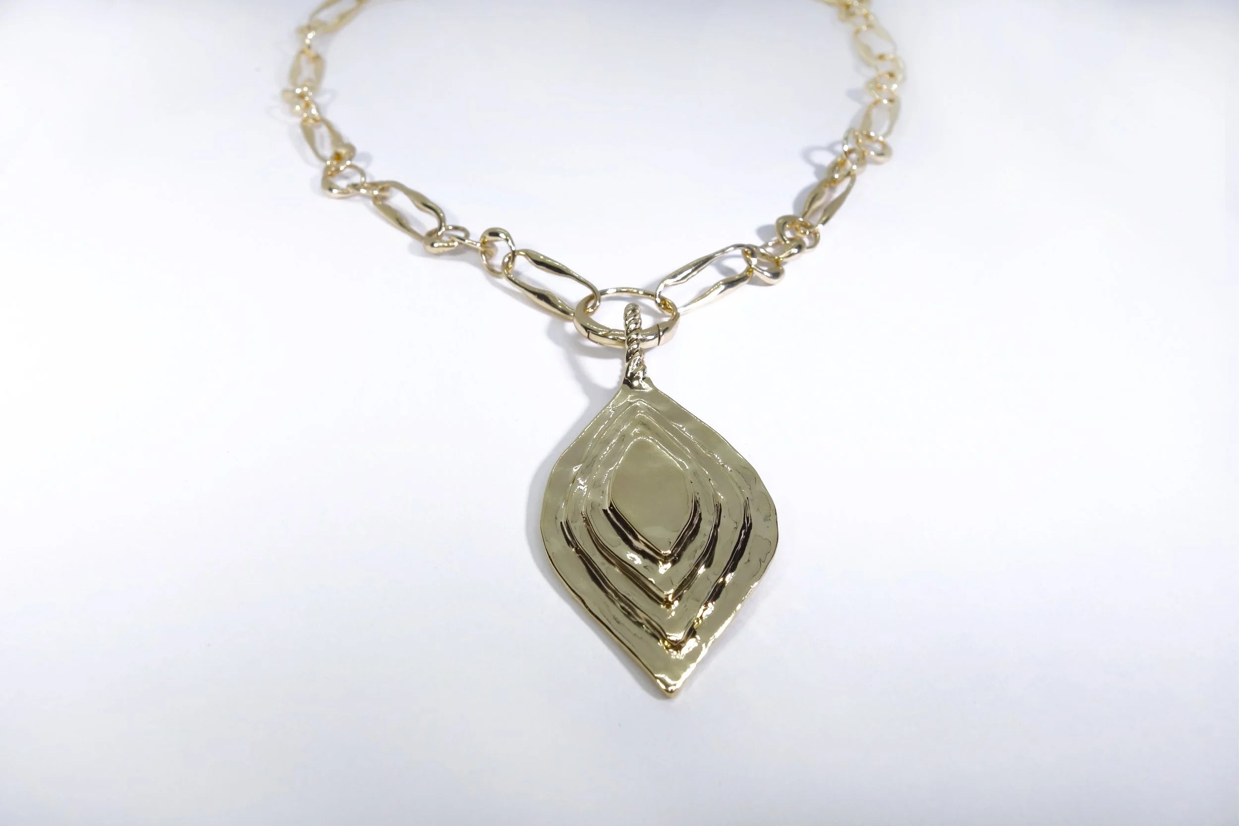 Talisman Fine Jewelry Mary Pendant and Metanoia Chain Set in Diamond & 14k Recycled Gold