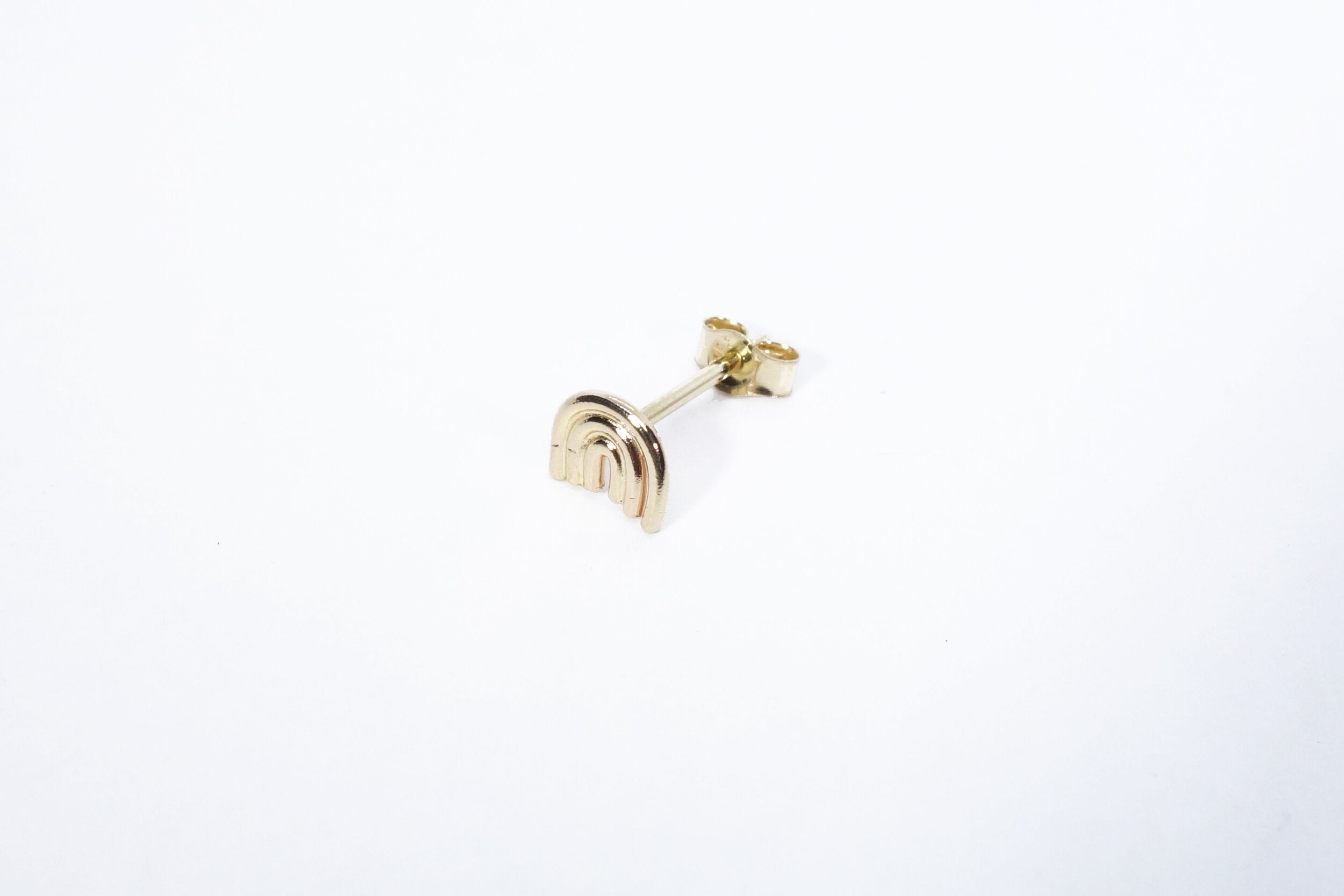 Talisman Fine Jewelry Mini Rainbow Stud in 14k Recycled Gold