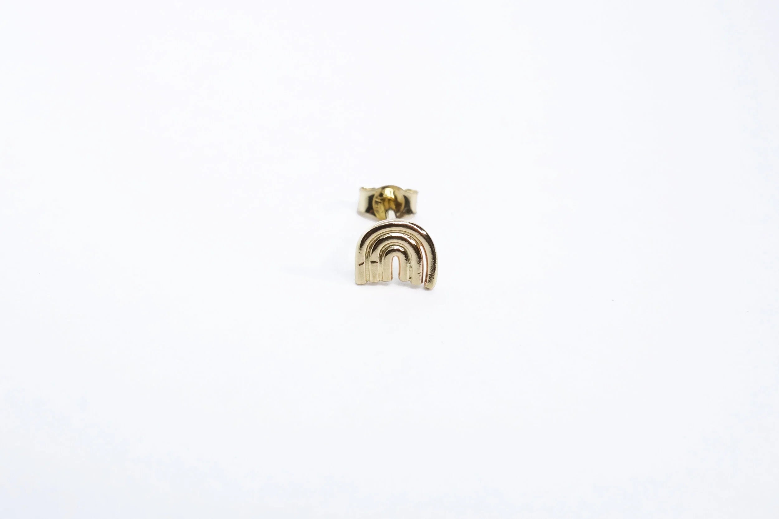 Talisman Fine Jewelry Mini Rainbow Stud in 14k Recycled Gold