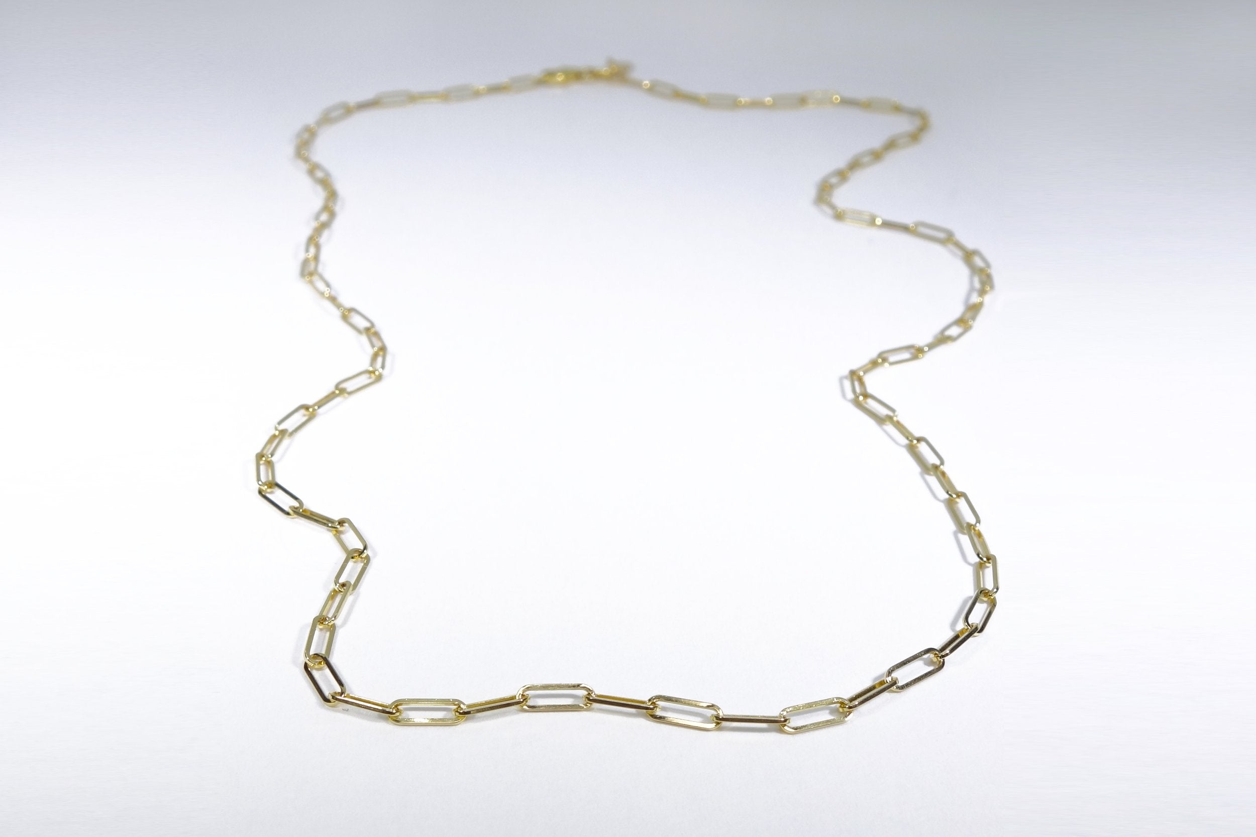 Talisman Fine Jewelry Linked Gold Paperclip Chain in 14k Gold