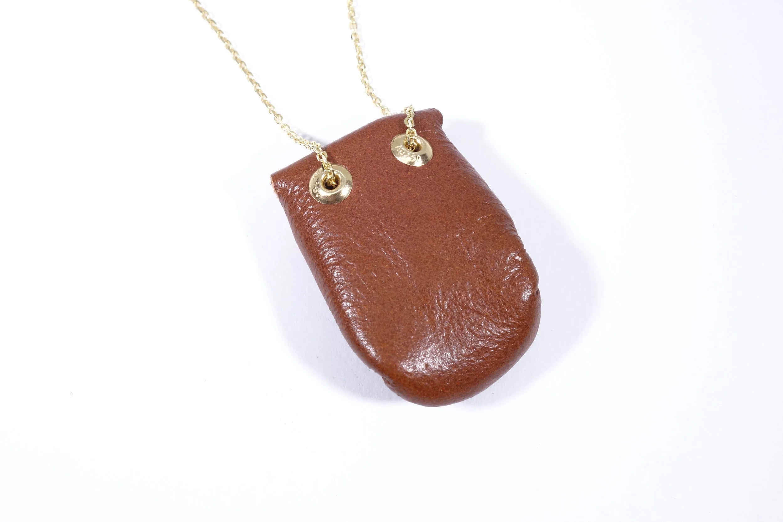 Talisman Fine Jewelry Tourmaline Talisman Pouch Necklace in Tourmaline, Leather & 14k Gold