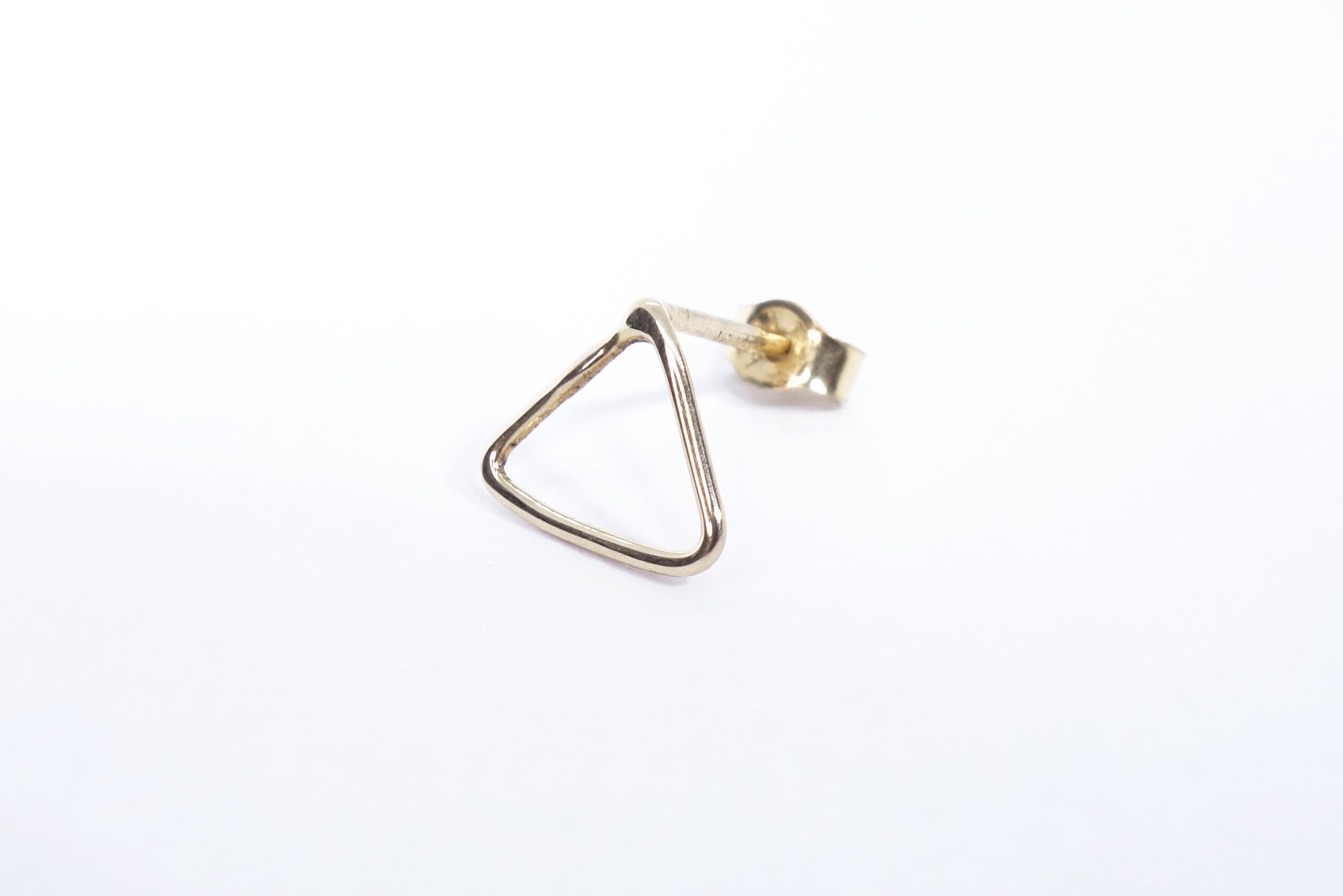 Talisman Fine Jewelry Triangle Stud in 14k Recycled Gold