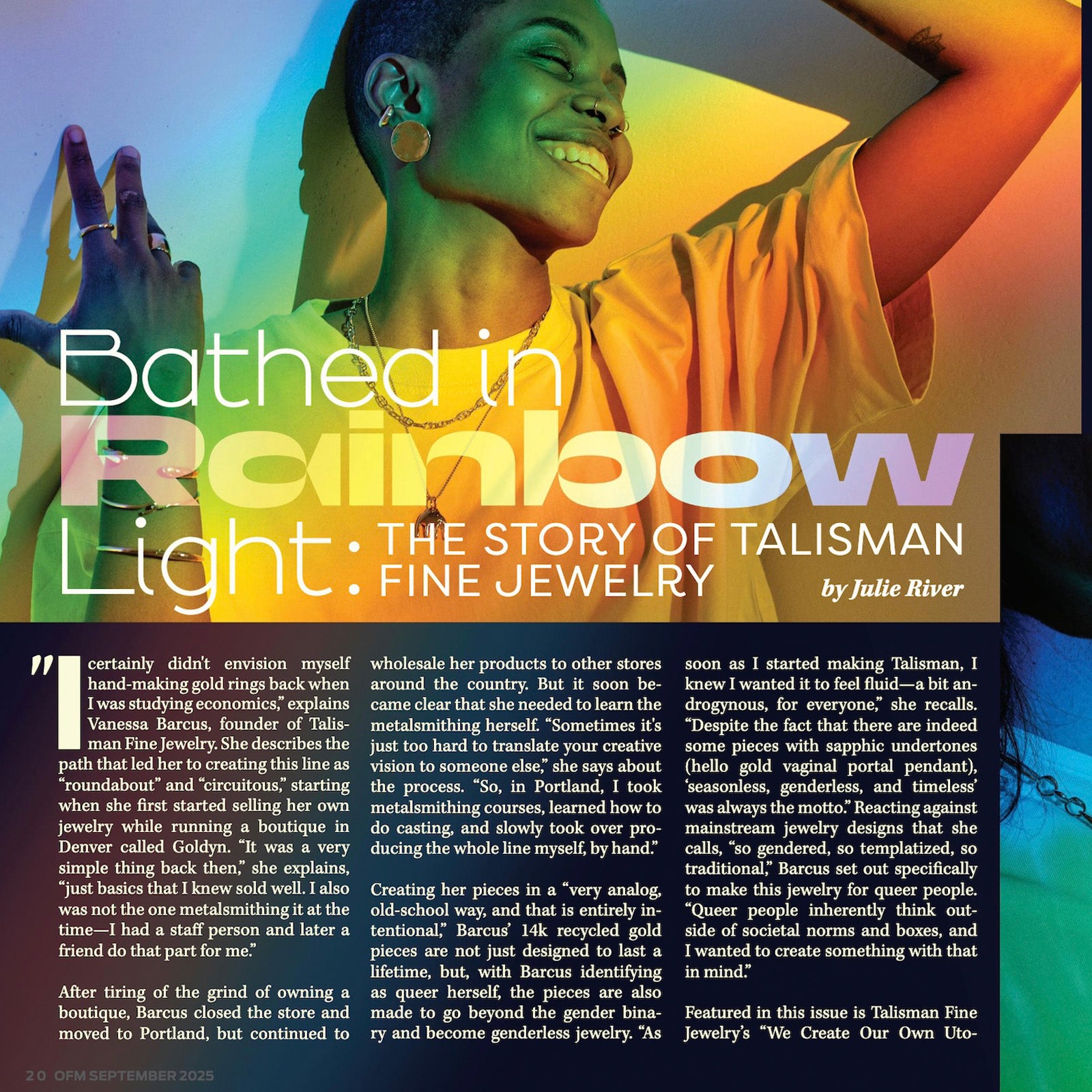 talisman fine jewelry in out front magazine september 2025