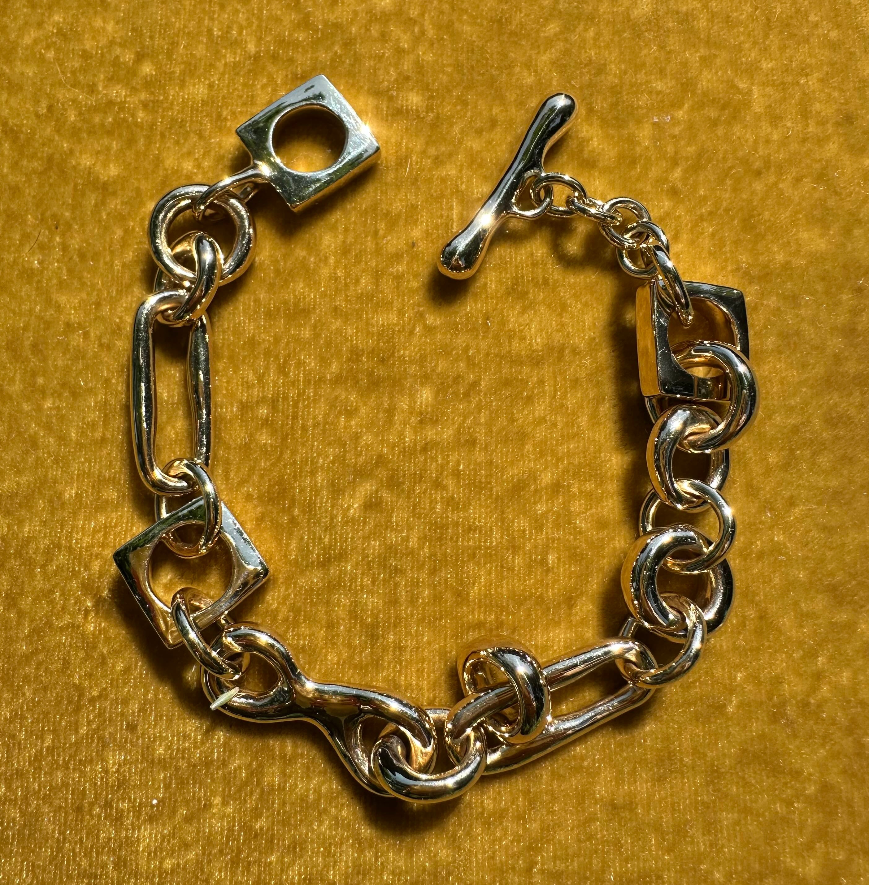 custom chunky link gold bracelet by talisman