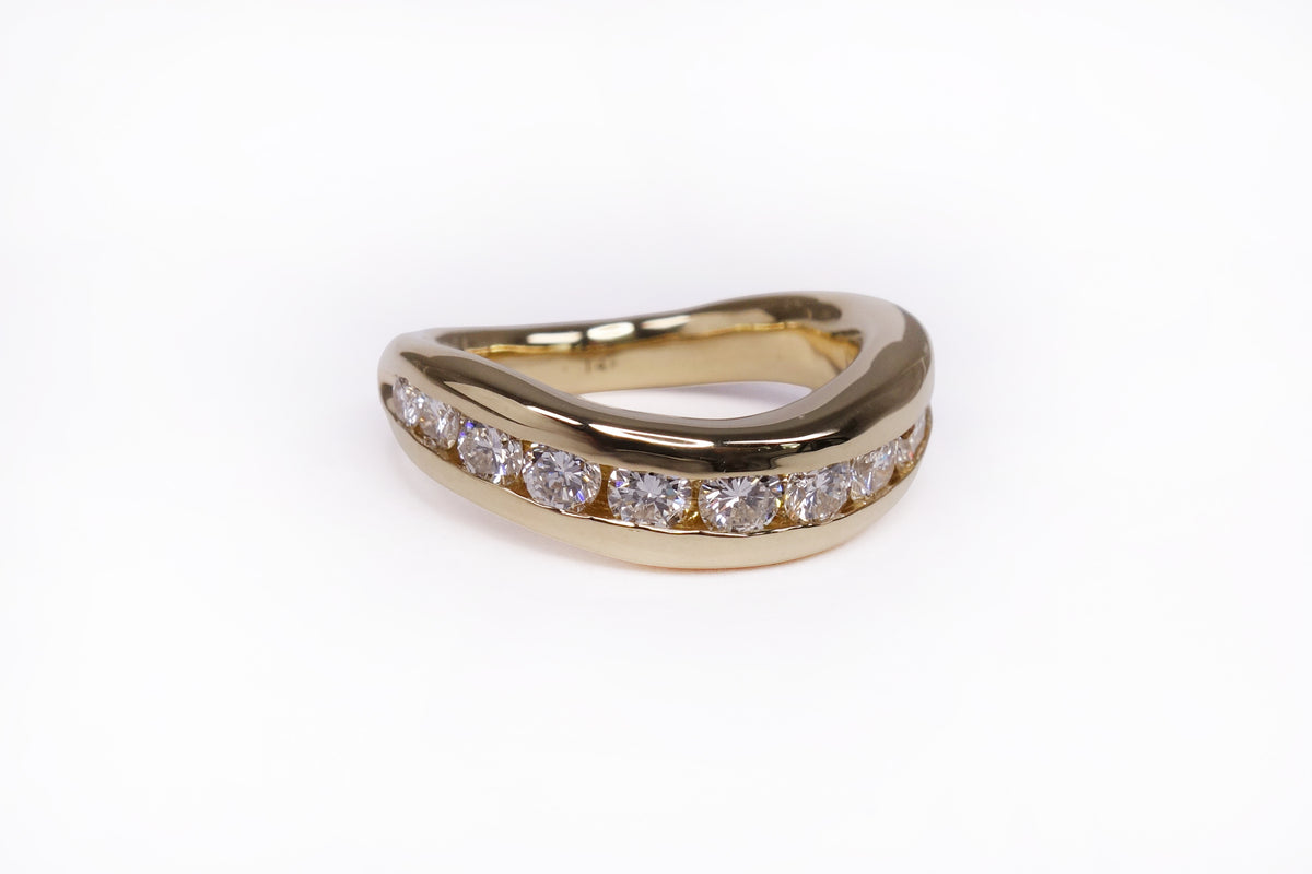 Jill Channel Set Diamond Band