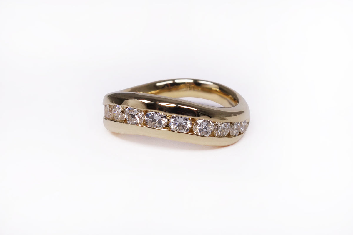 Jill Channel Set Diamond Band