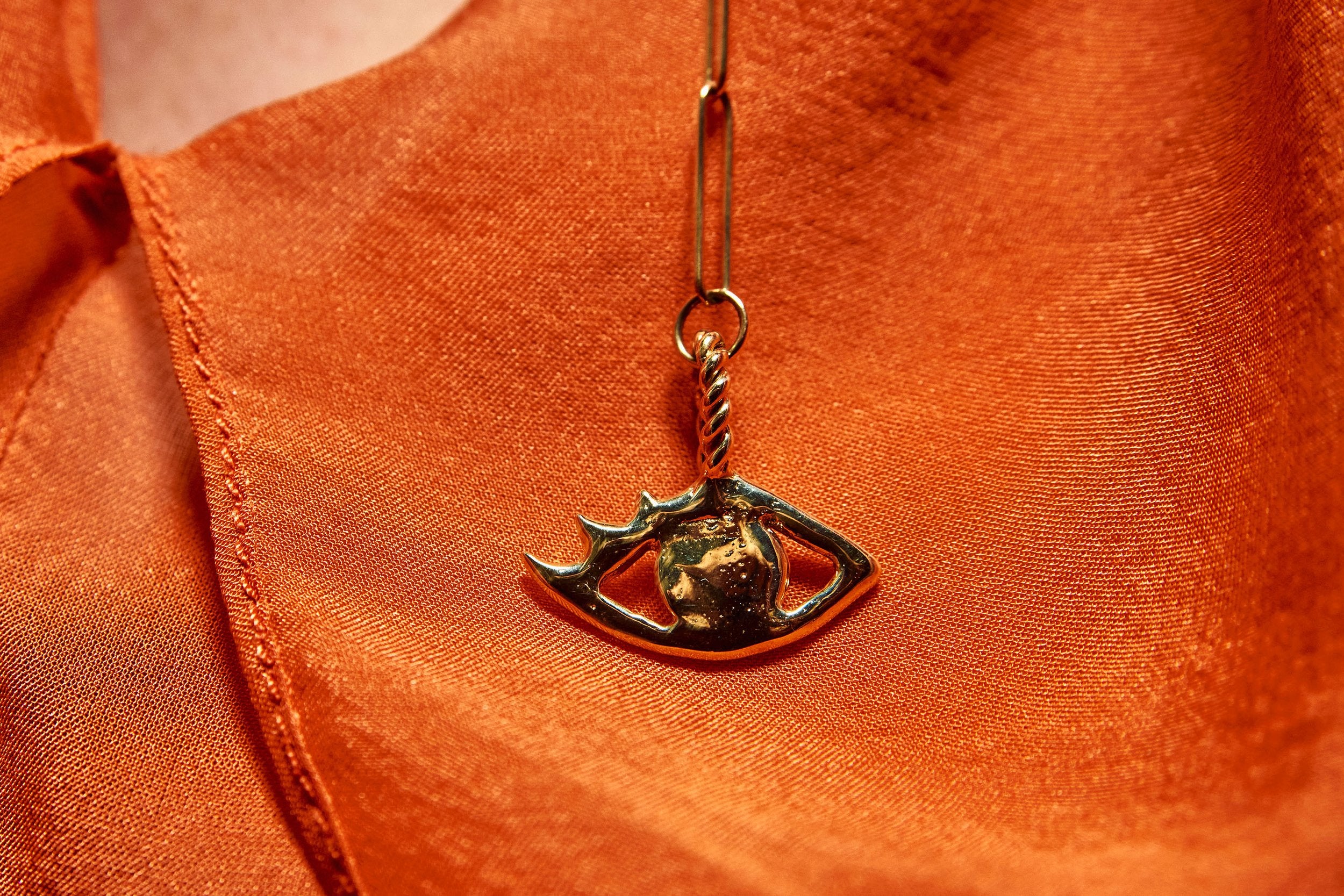 Talisman Fine Jewelry Protective Eye Y Necklace in 14k Gold