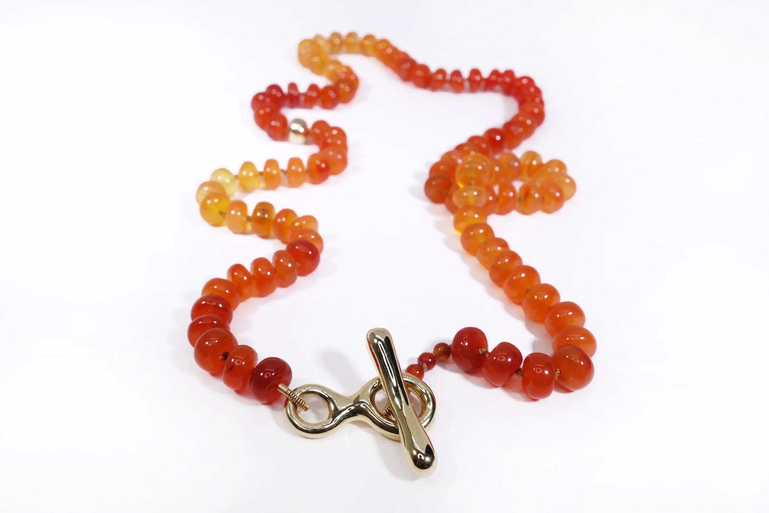 Talisman Fine Jewelry Prayer Necklace in Carnelian in Carnelian & 14k Recycled Gold